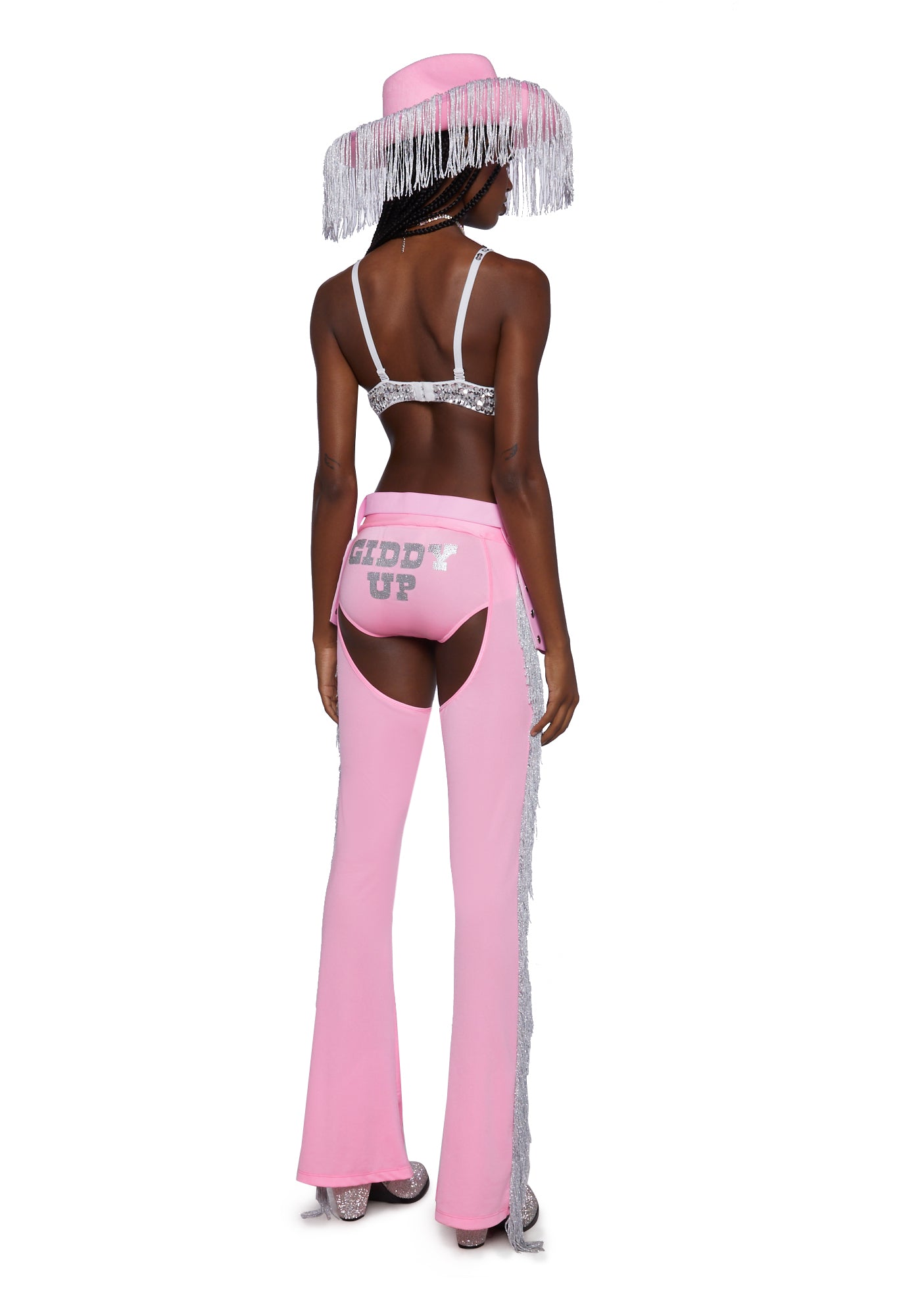 Giddy Up Rhinestone Cowgirl Costume - Pink