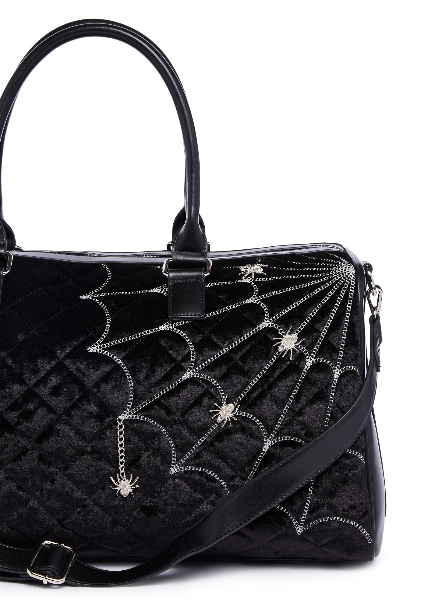 Trickz N Treatz Spider Web Quilted Weekender Bag Black – Dolls Kill