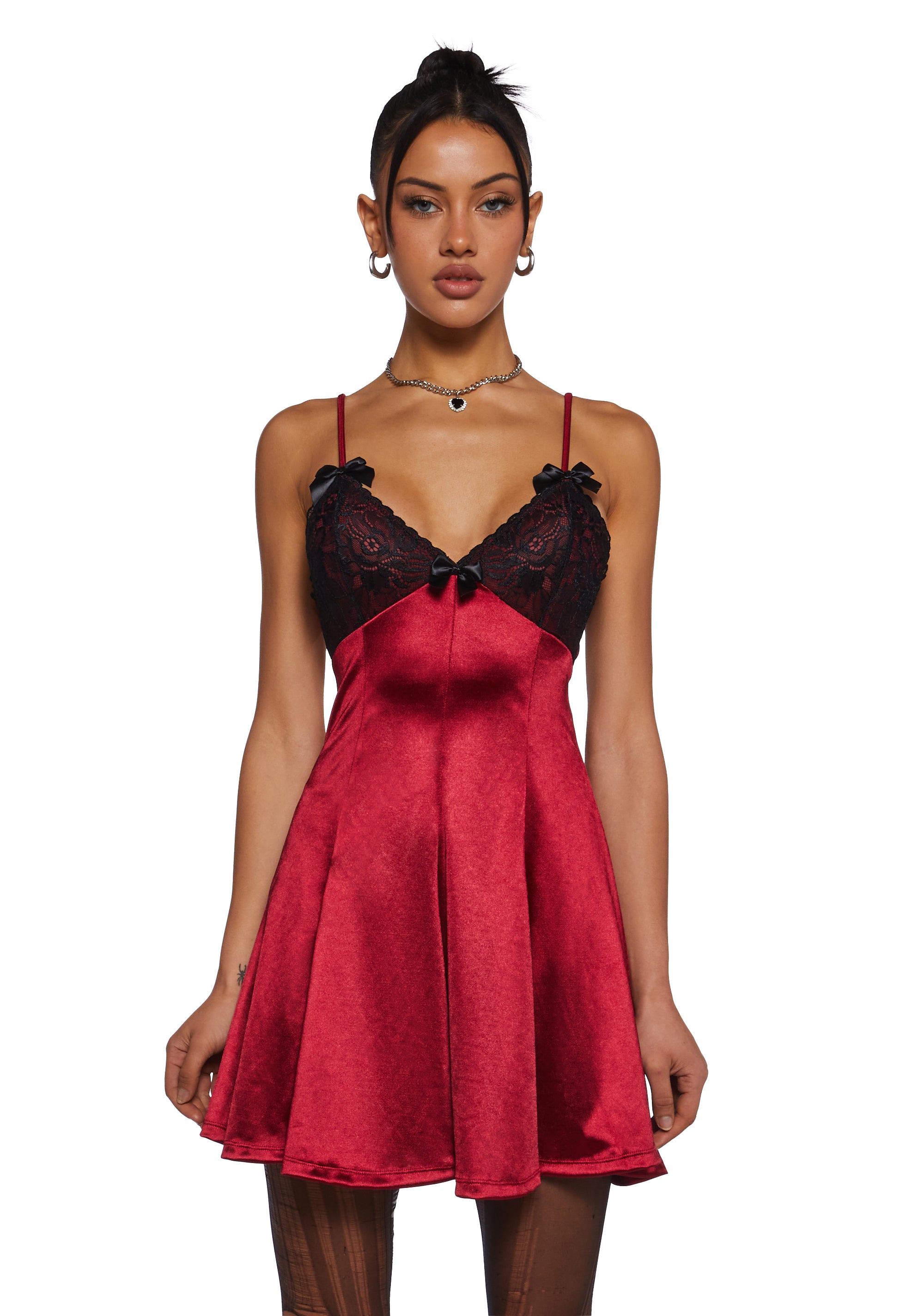 Delia's Satin And Lace Mini Dress