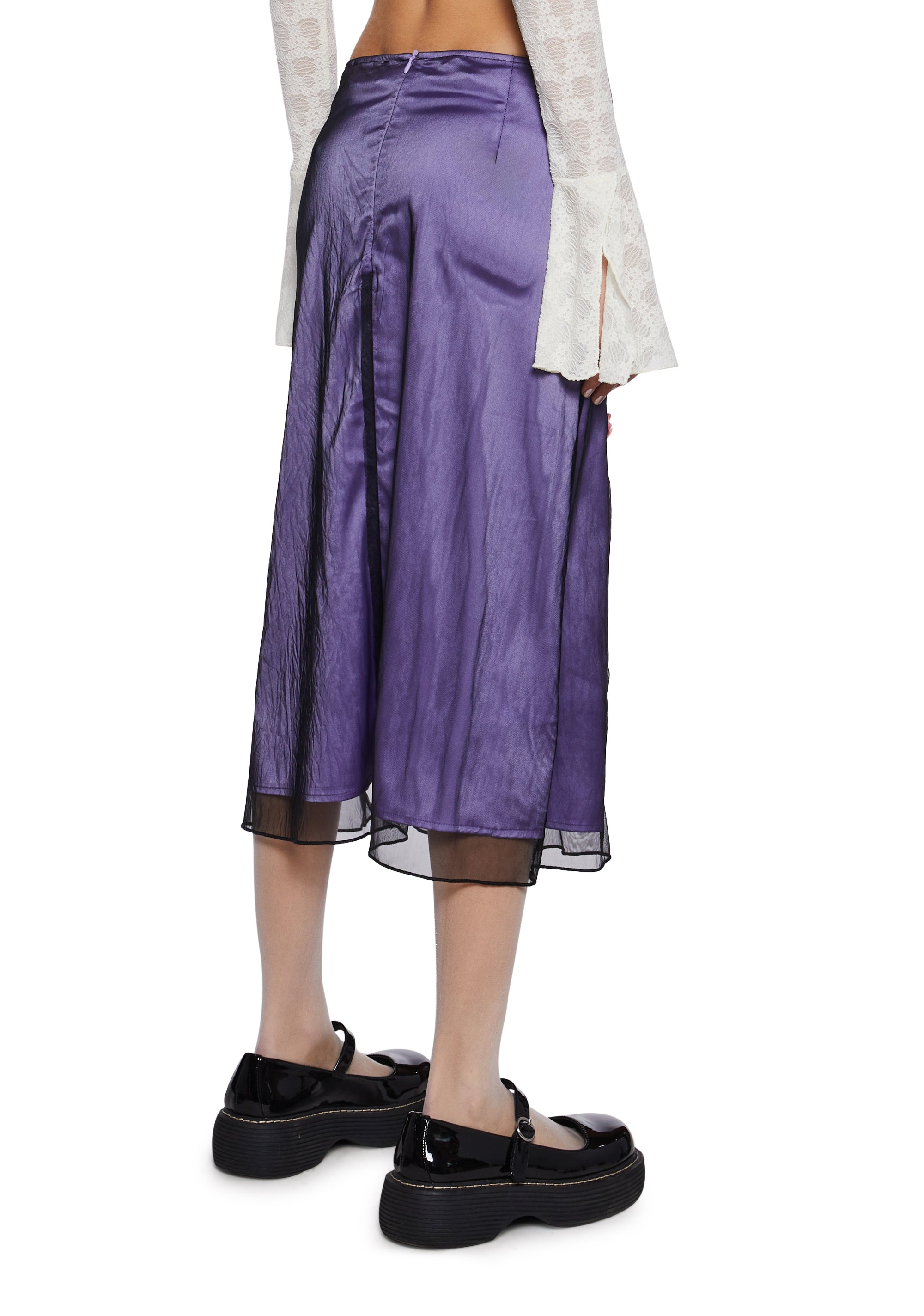 Staring Problem Layered Midi Skirt