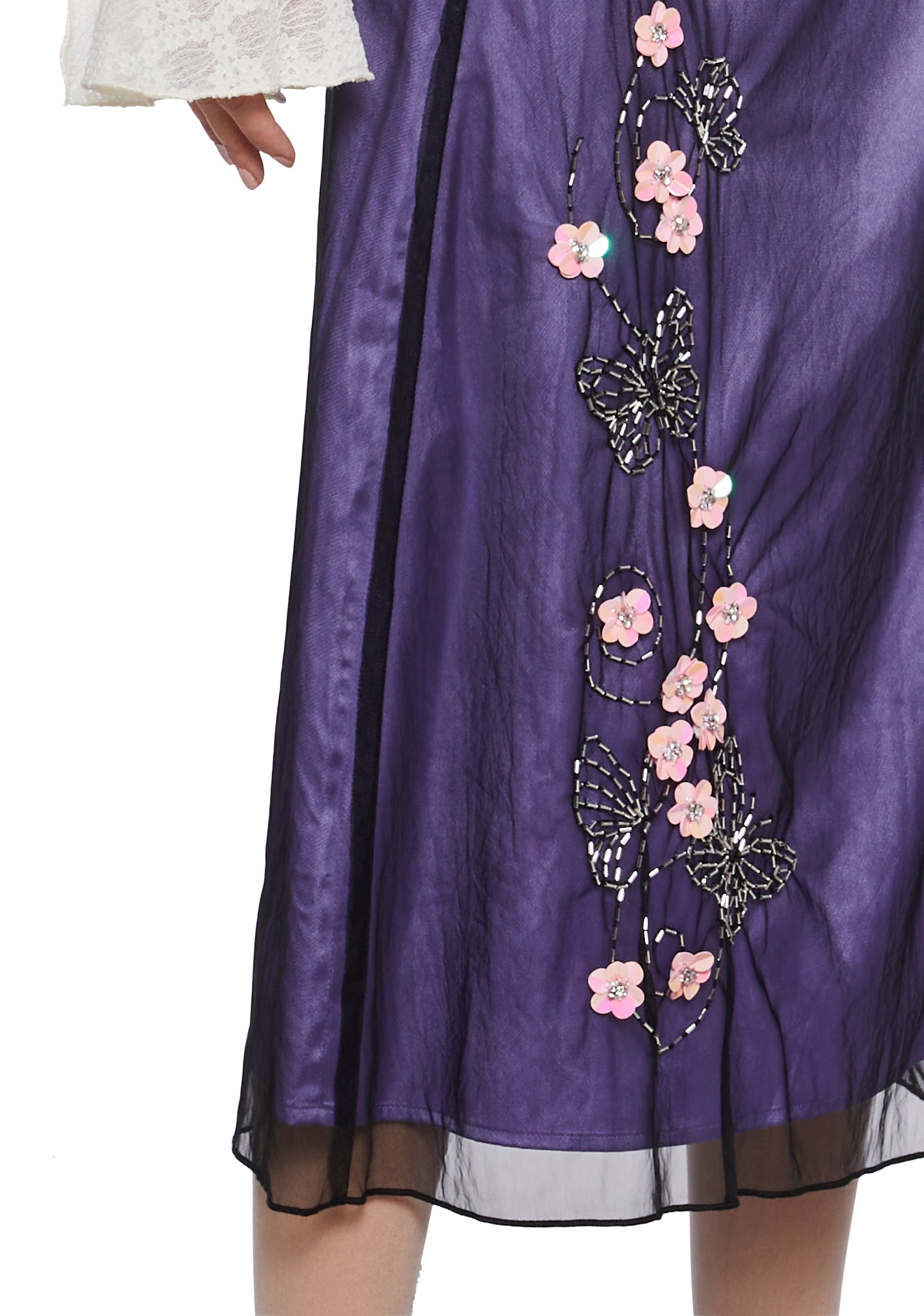 Staring Problem Layered Midi Skirt