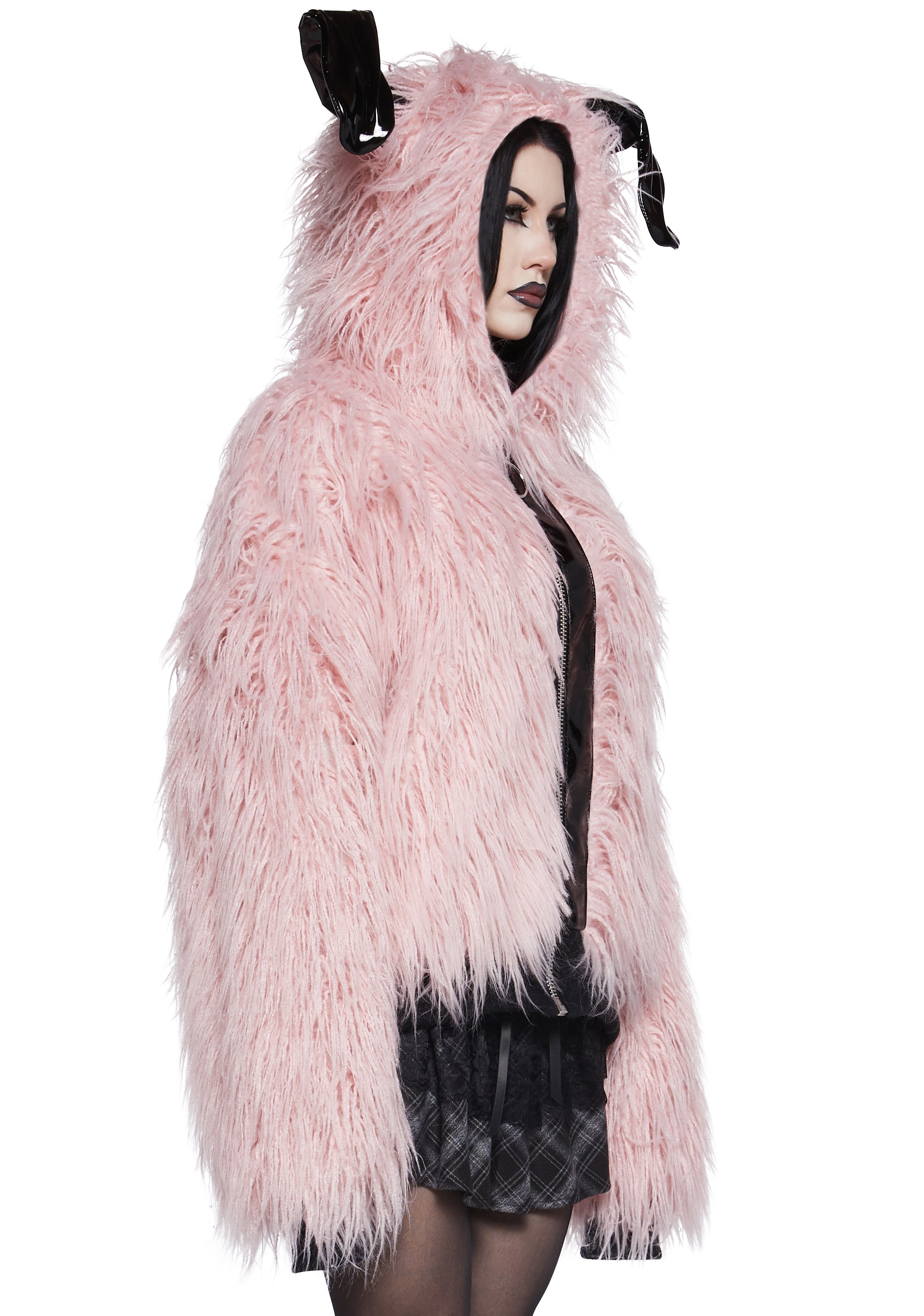 Nocturnal Critter Faux Fur Jacket