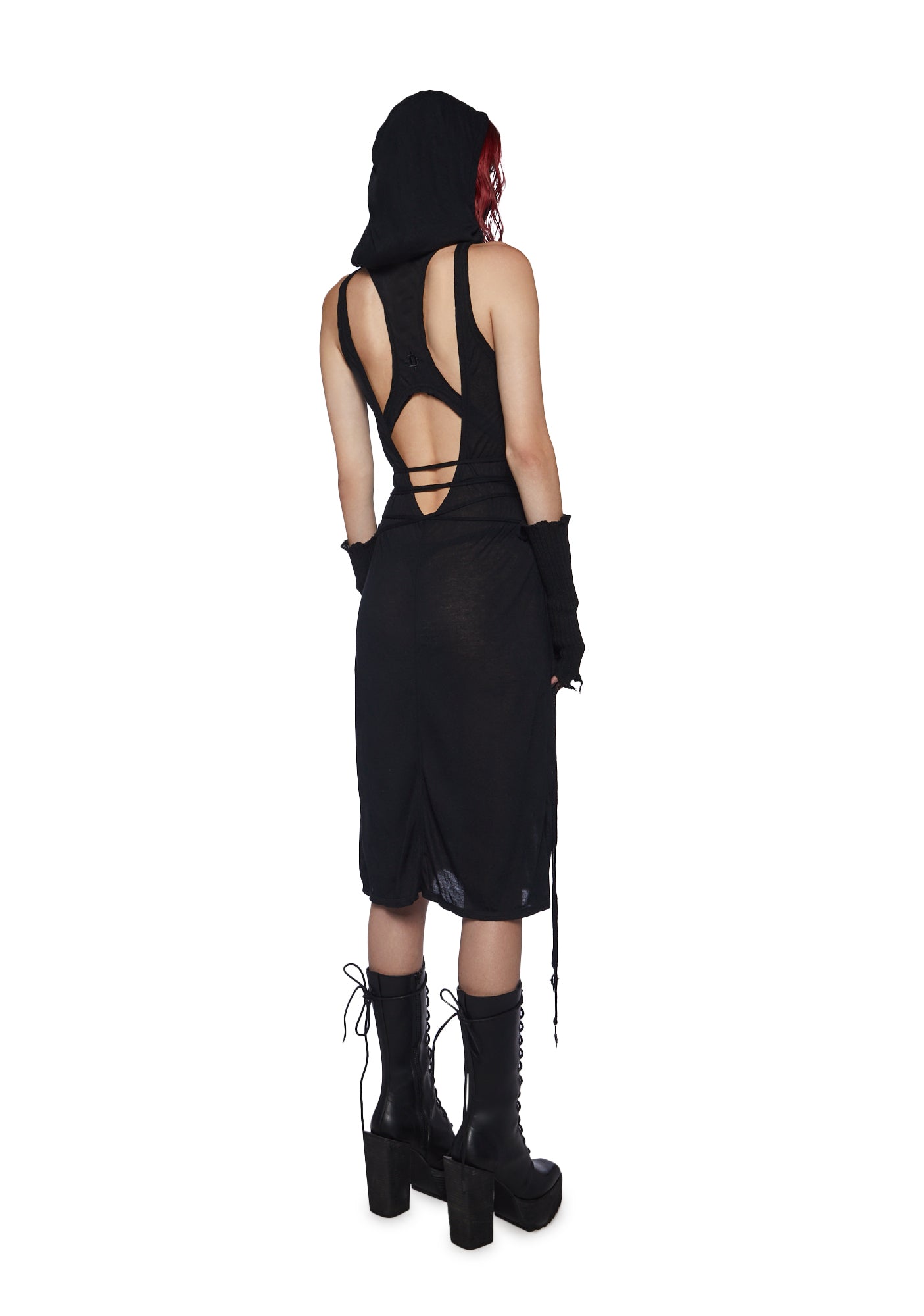 Flanger Hooded Jersey Tunic Dress Flanger Hooded Jersey Tunic Dress