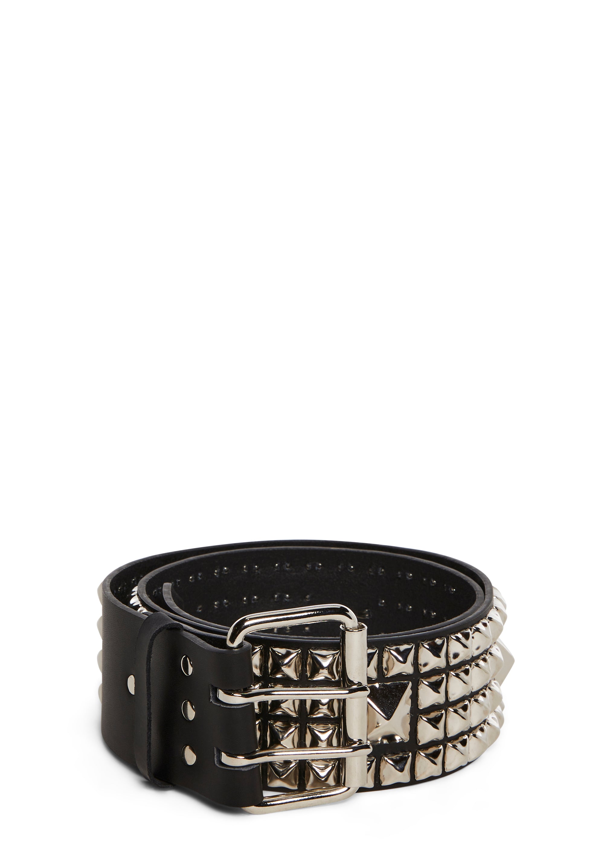 Funk Plus Silver Pyramid Studded Belt - Black – Dolls Kill