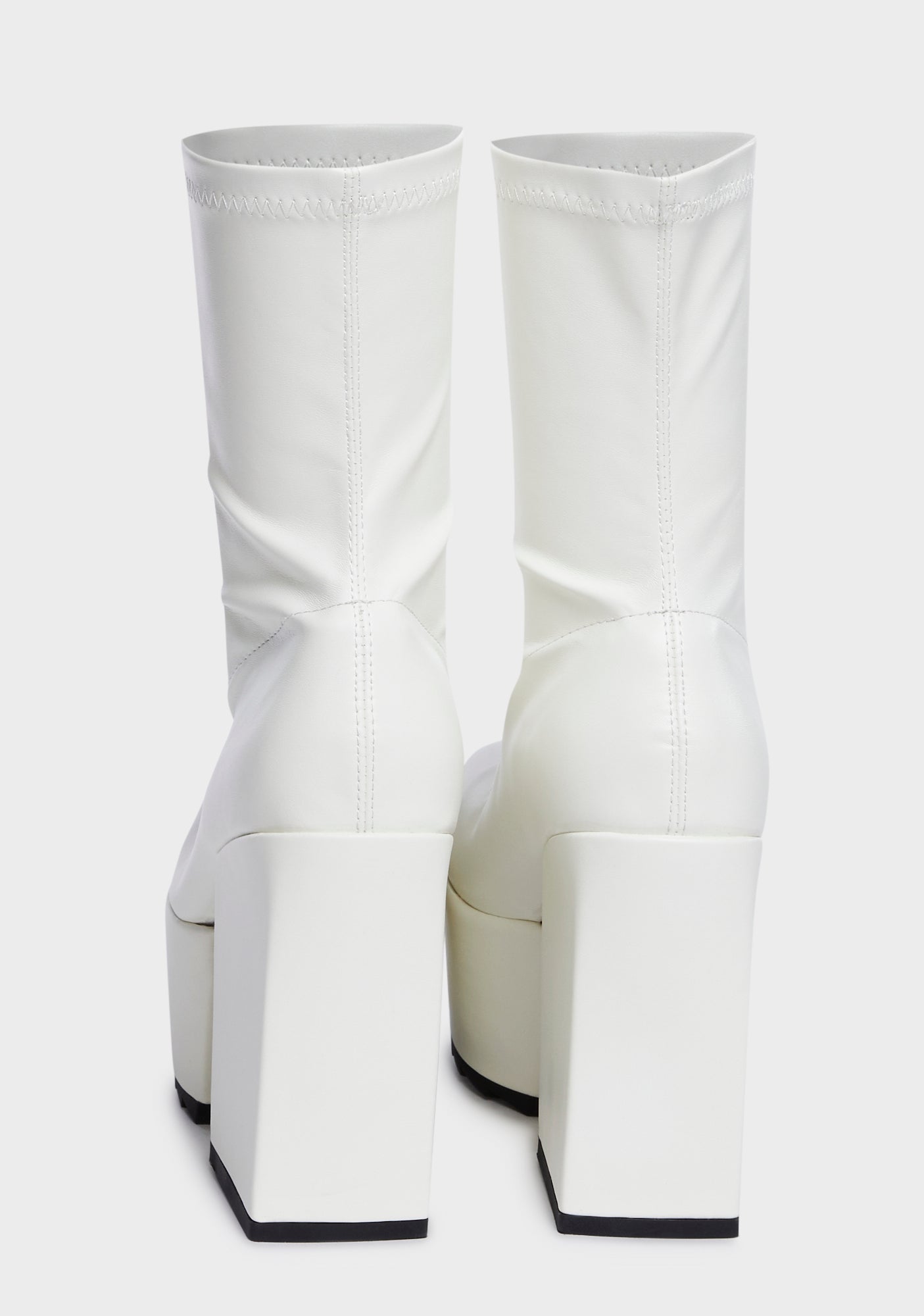 Lamoda Chunky Platform Boots - White – Dolls Kill