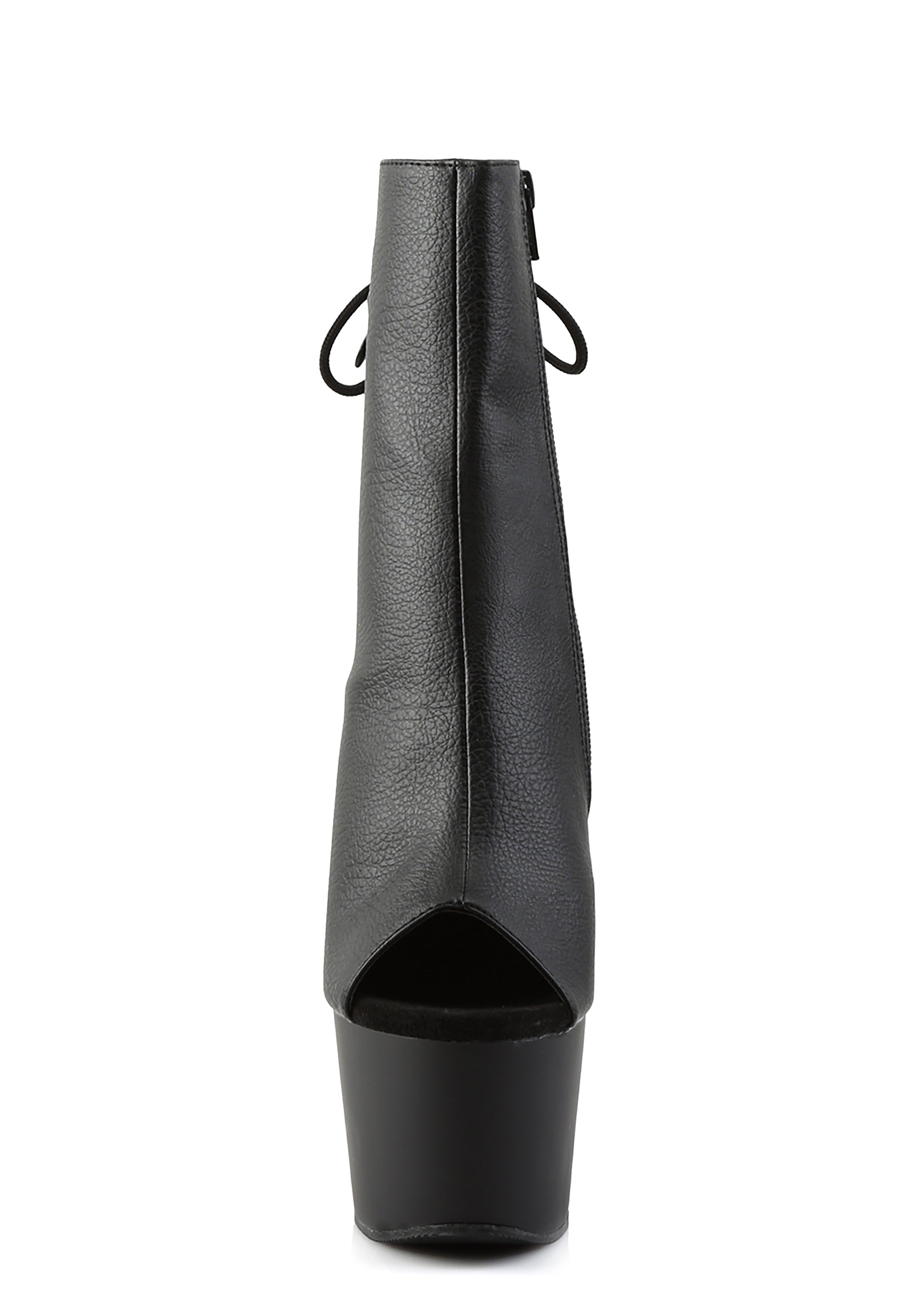 Matte Handlin' Business Open Toe Platform Booties
