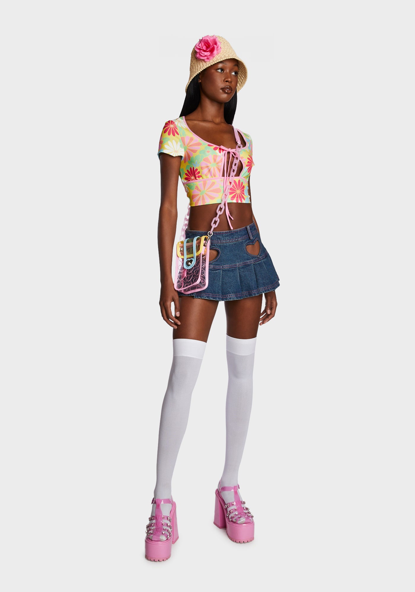 Sugar Thrillz Summer Floral Daisy Crop Top - Multi – Dolls Kill