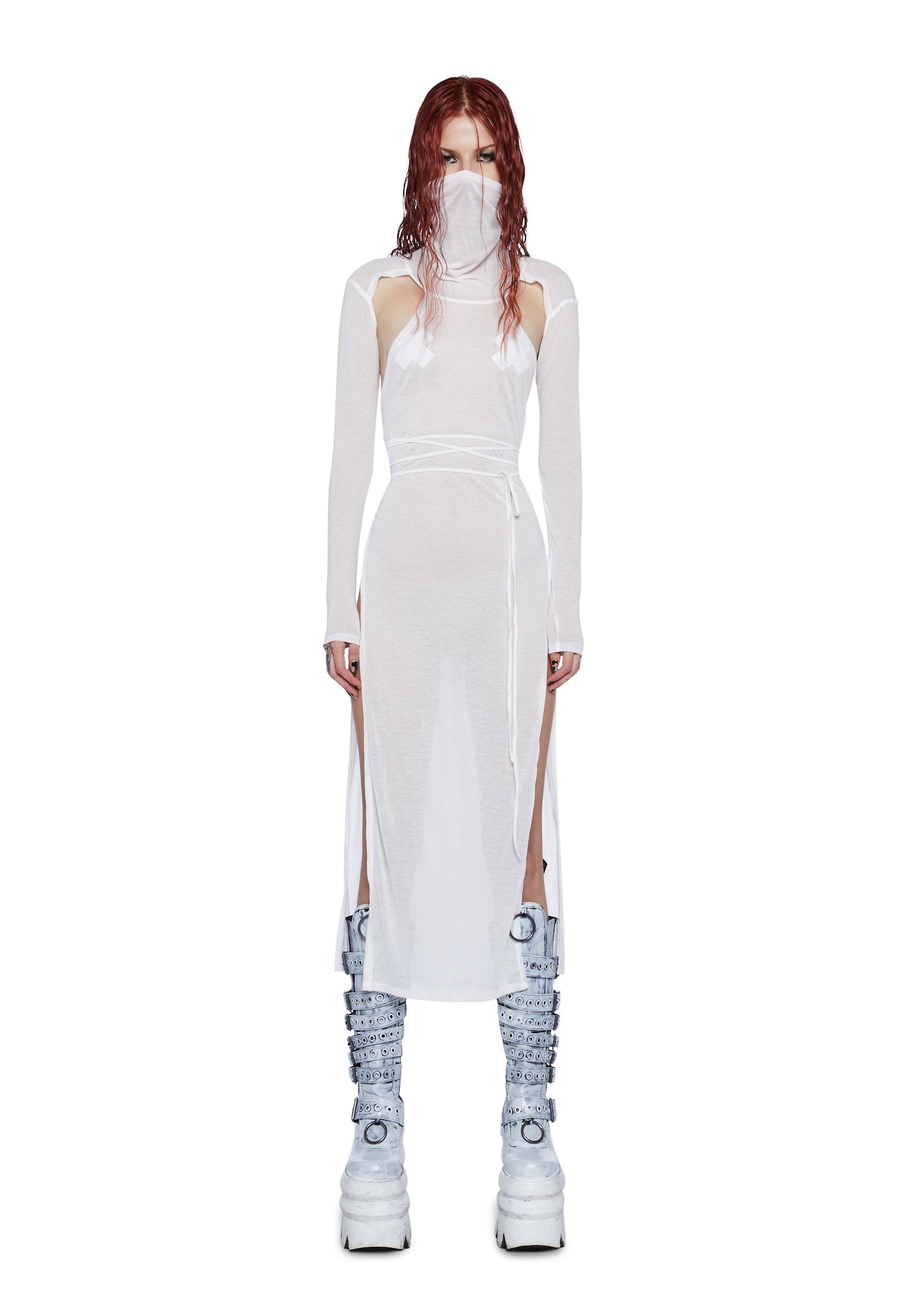 Darker Wavs High Slit Maxi Dress