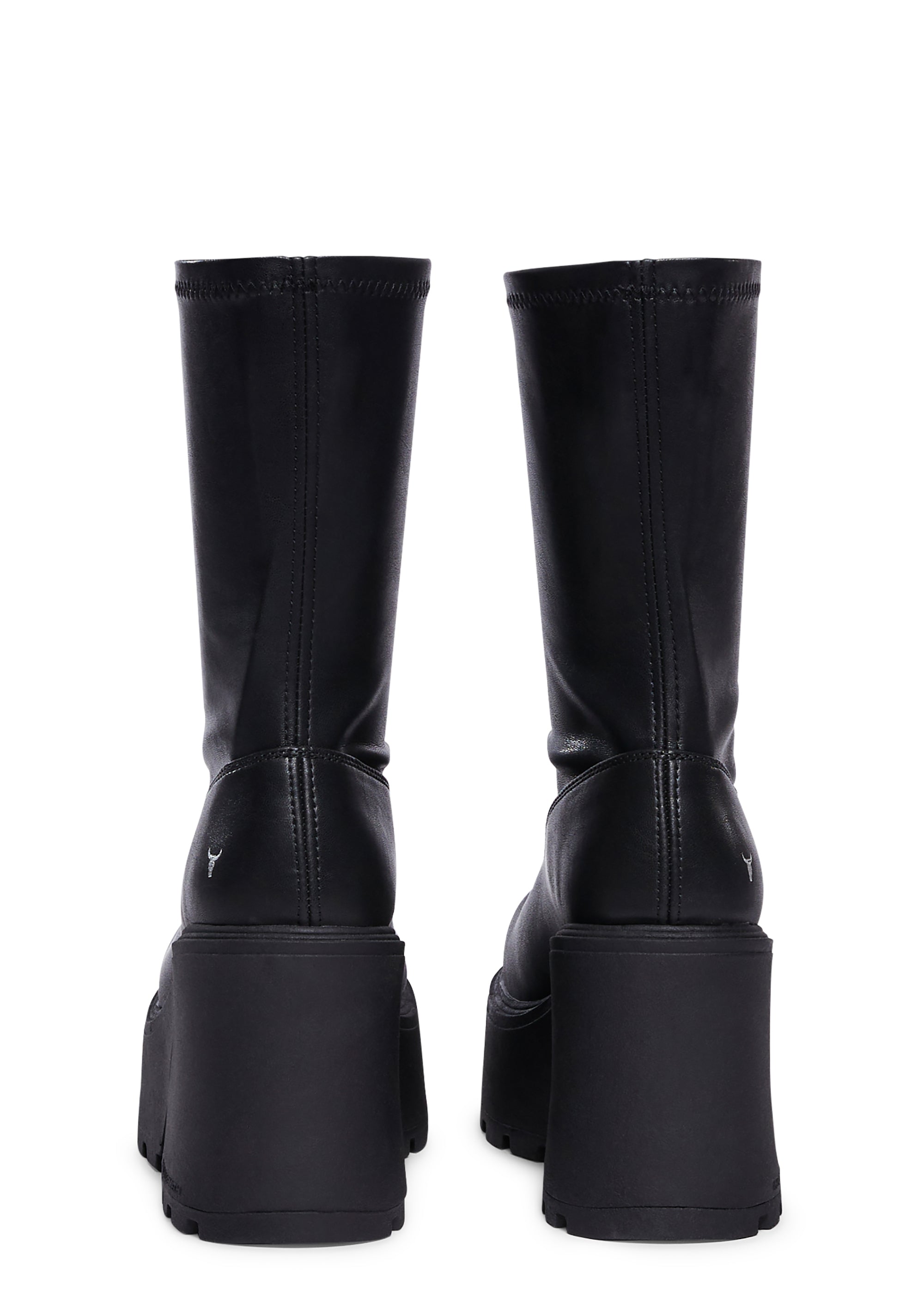 Windsor Smith Found Black Stretch Sock Boots – Dolls Kill