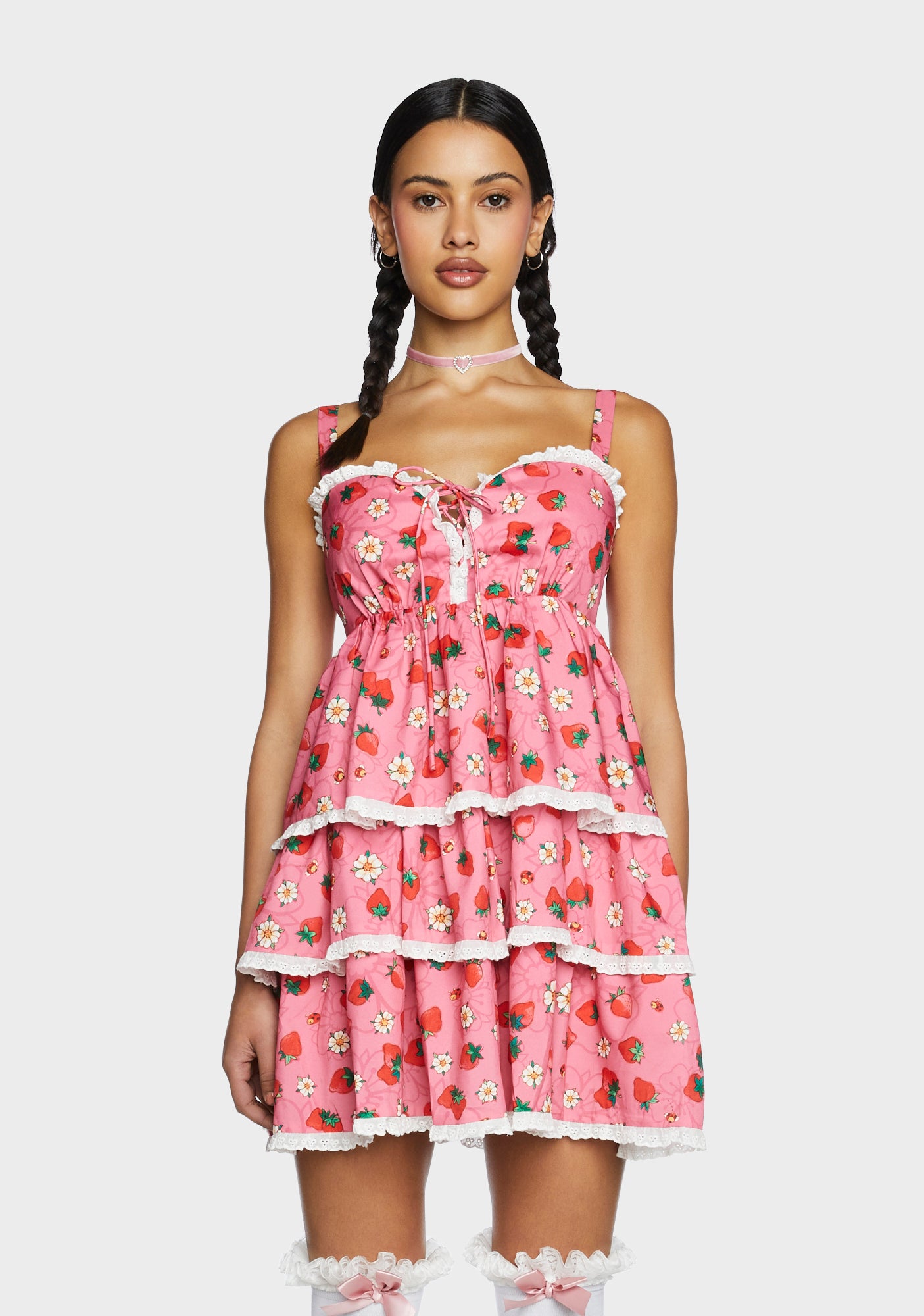 strawberry shortcake dress Dolls Kill X Collared Mini With Apron Strawberry Shortcake Couture dress Our Couture Dress design is quite an upgrade from our Whimsical romper version Which Strawberry Shortcake princess dress