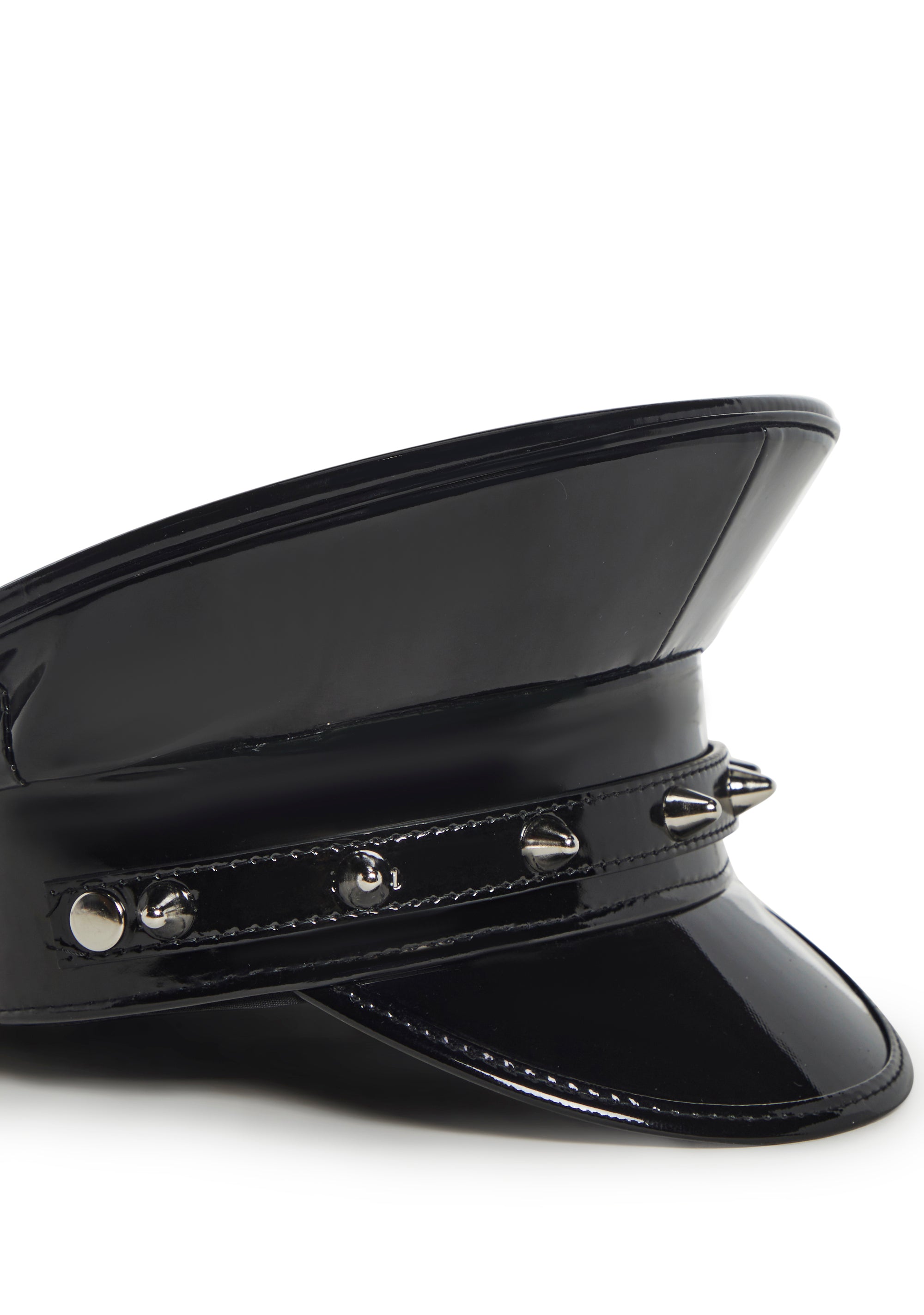 Funk Plus Spiked Patent Captain Hat - Black – Dolls Kill