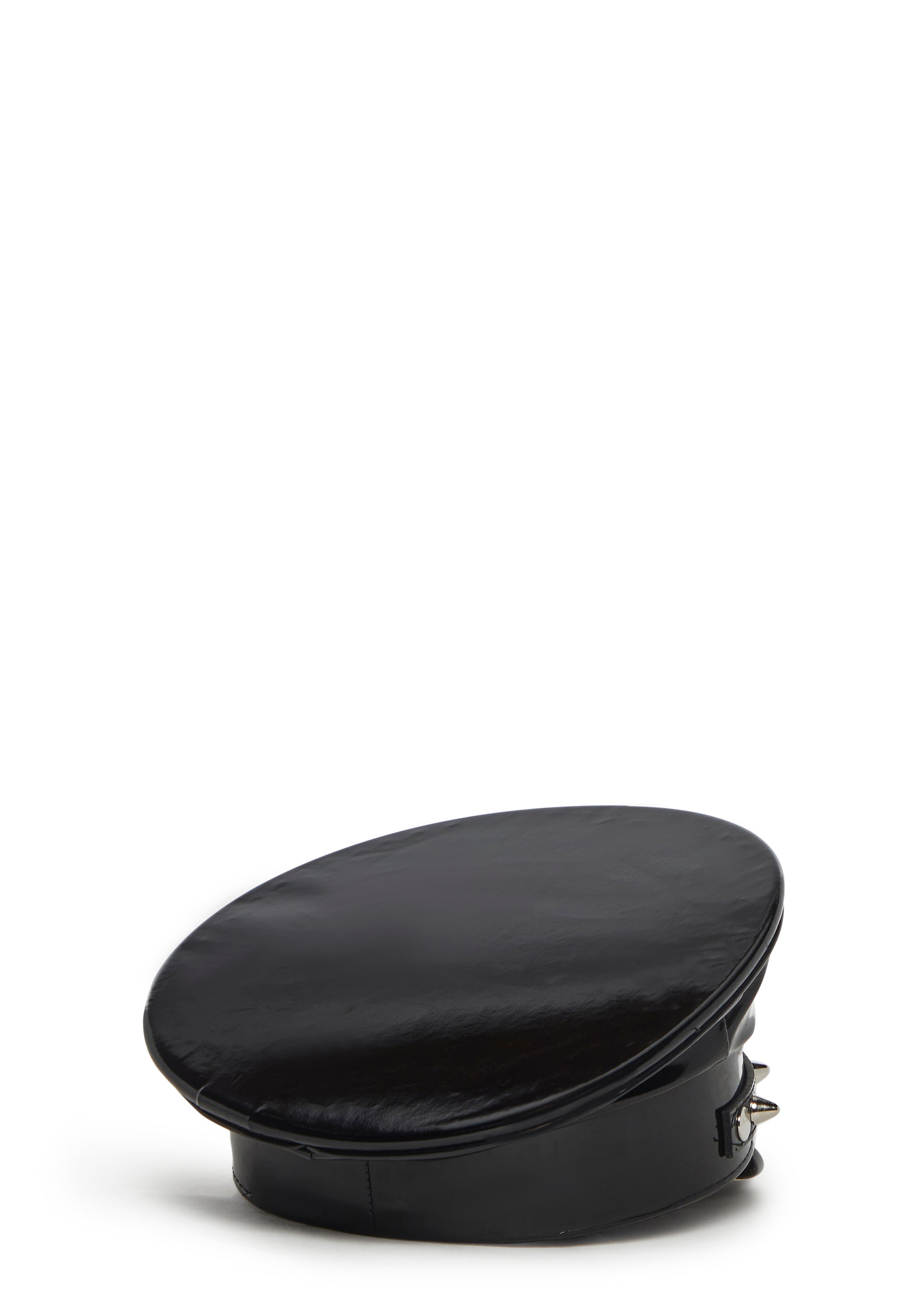 Funk Plus Spiked Patent Captain Hat - Black – Dolls Kill display picture 3