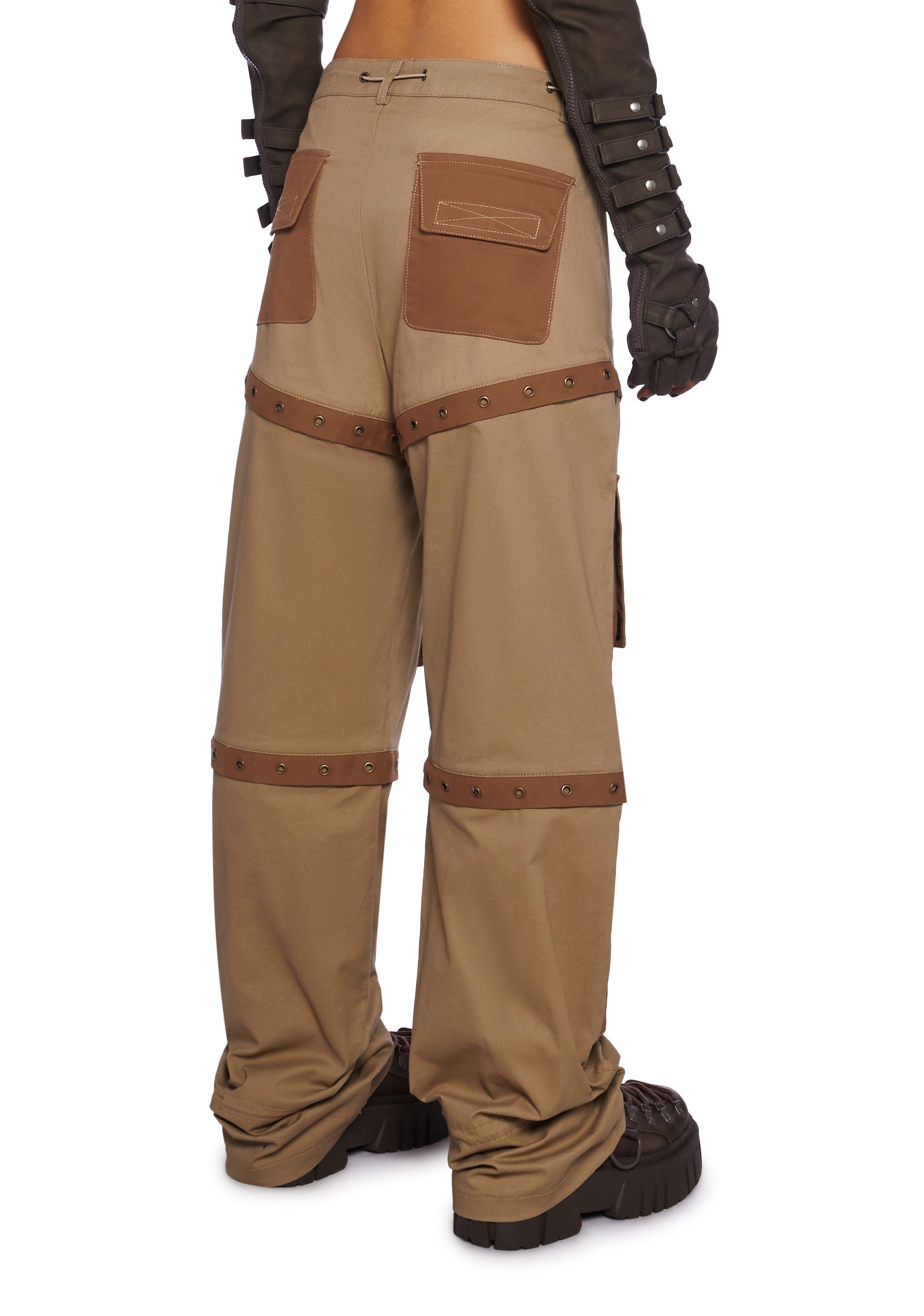 Club Exx Two Way Convertible Cargo Pants - Sand – Dolls Kill