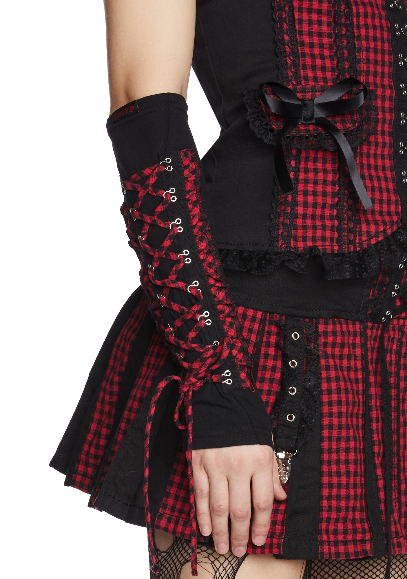 Red And Black Bo Peep Arm Warmers Tripp NYC,New Products : American Fashion Style Bags On Sale Red And Black Bo Peep Arm Warmers Tripp NYC,New Products : American Fashion Style Bags On Sale