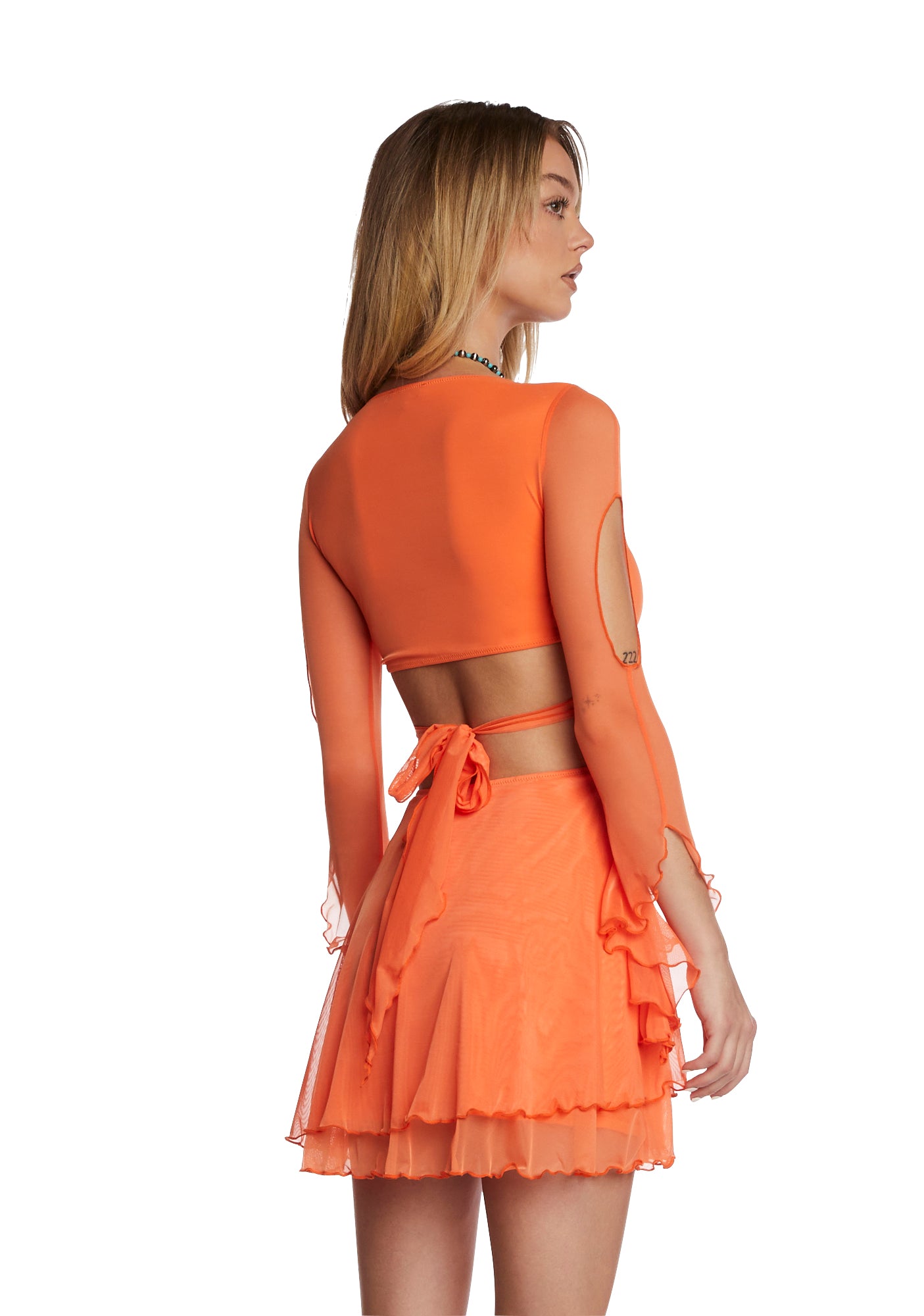 dolls kill orange dress Citrus Wild For A While Terry Cloth Mini Dress