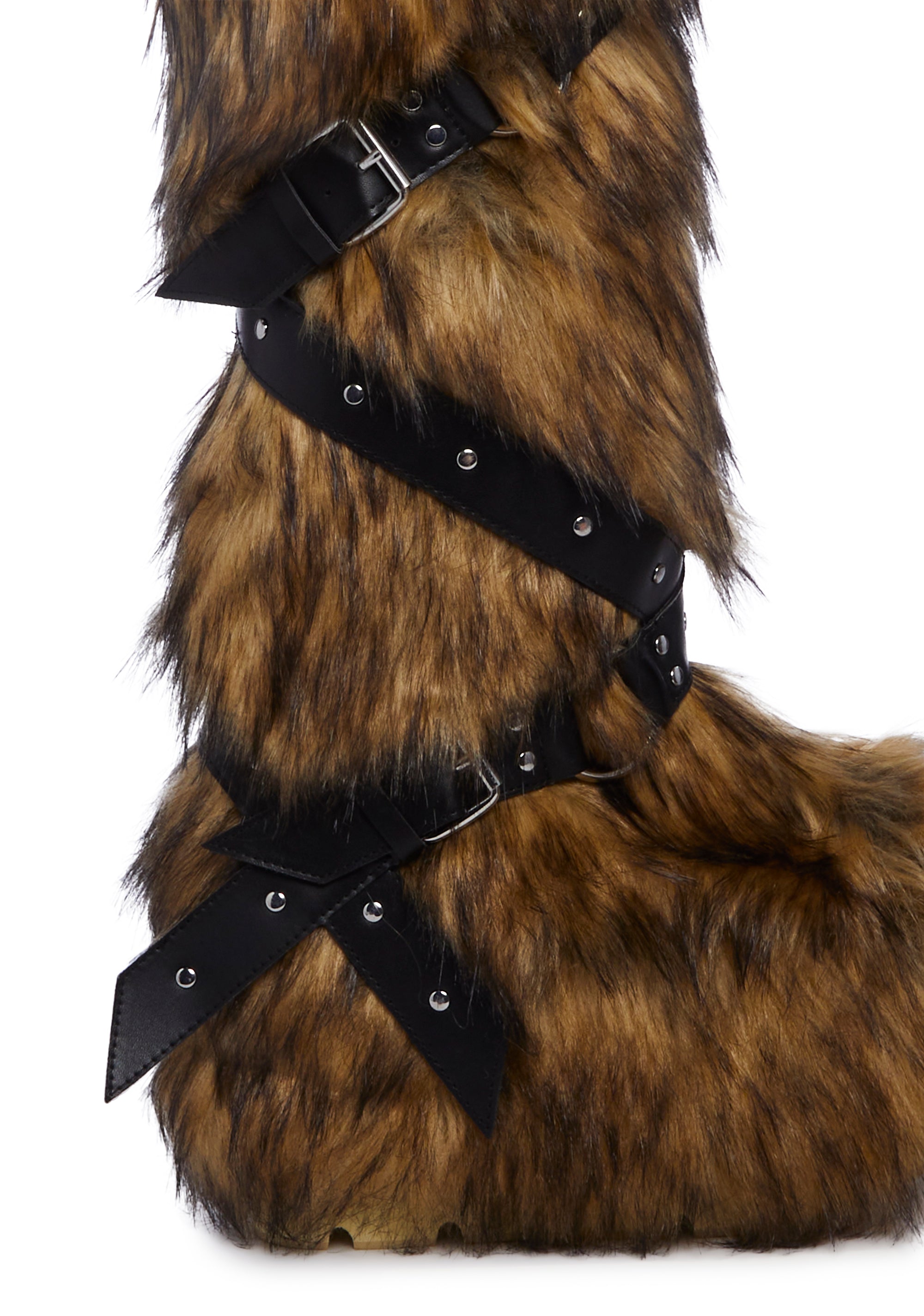 Wild Instincts Faux Fur Boots - Brown