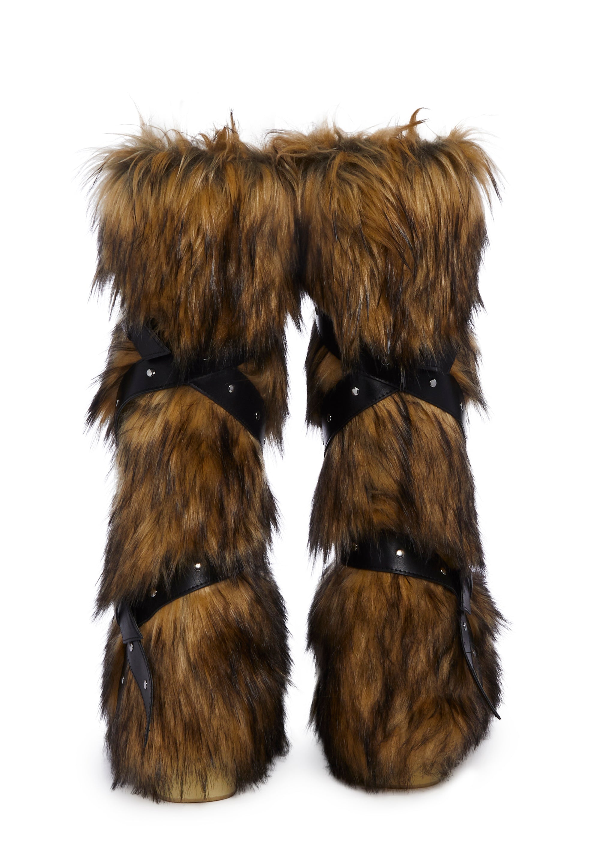 Wild Instincts Faux Fur Boots - Brown