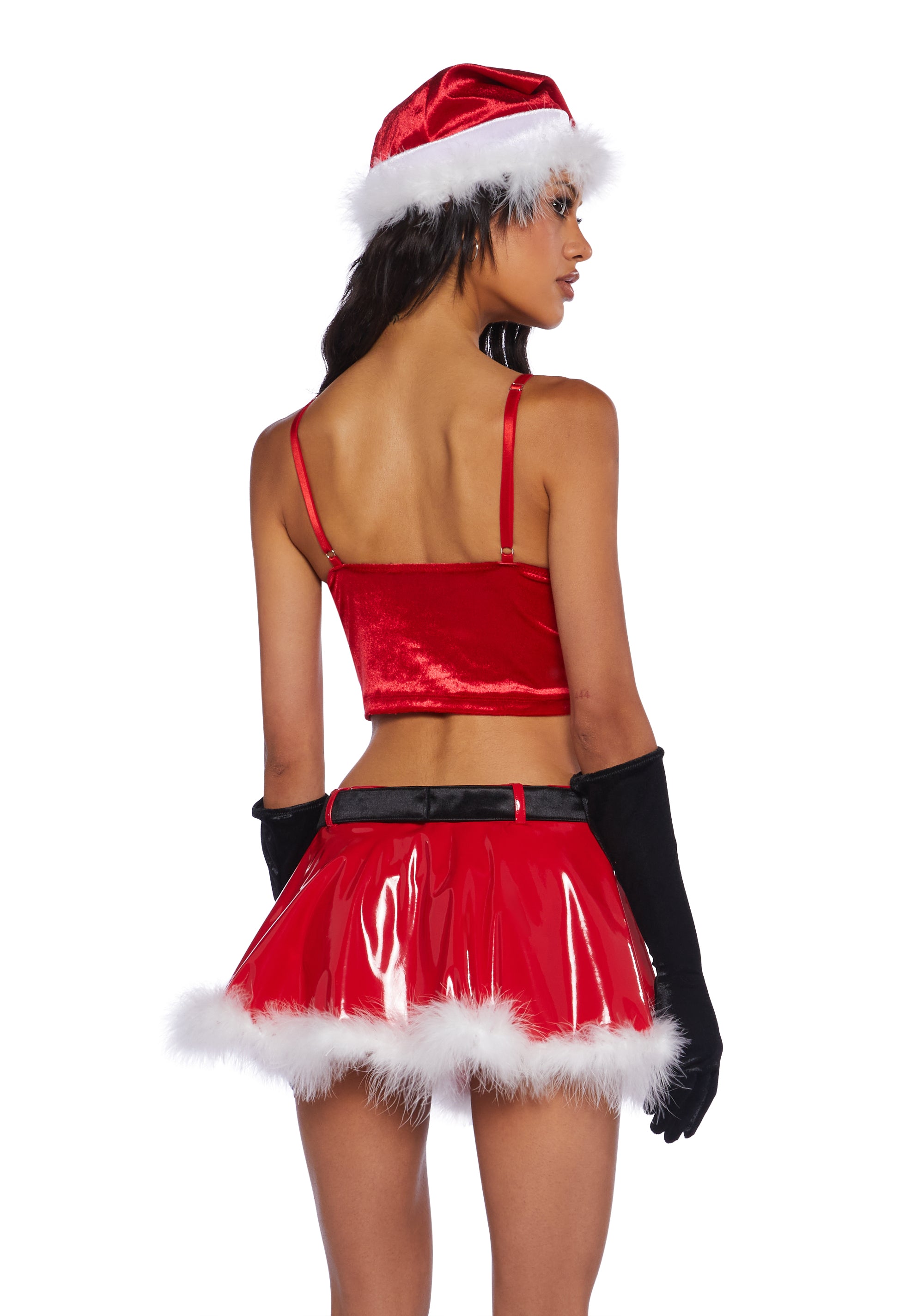 Jingle Bell Mean Girls Santa Sexy Womens Halloween Costume Red Black Dolls Kill