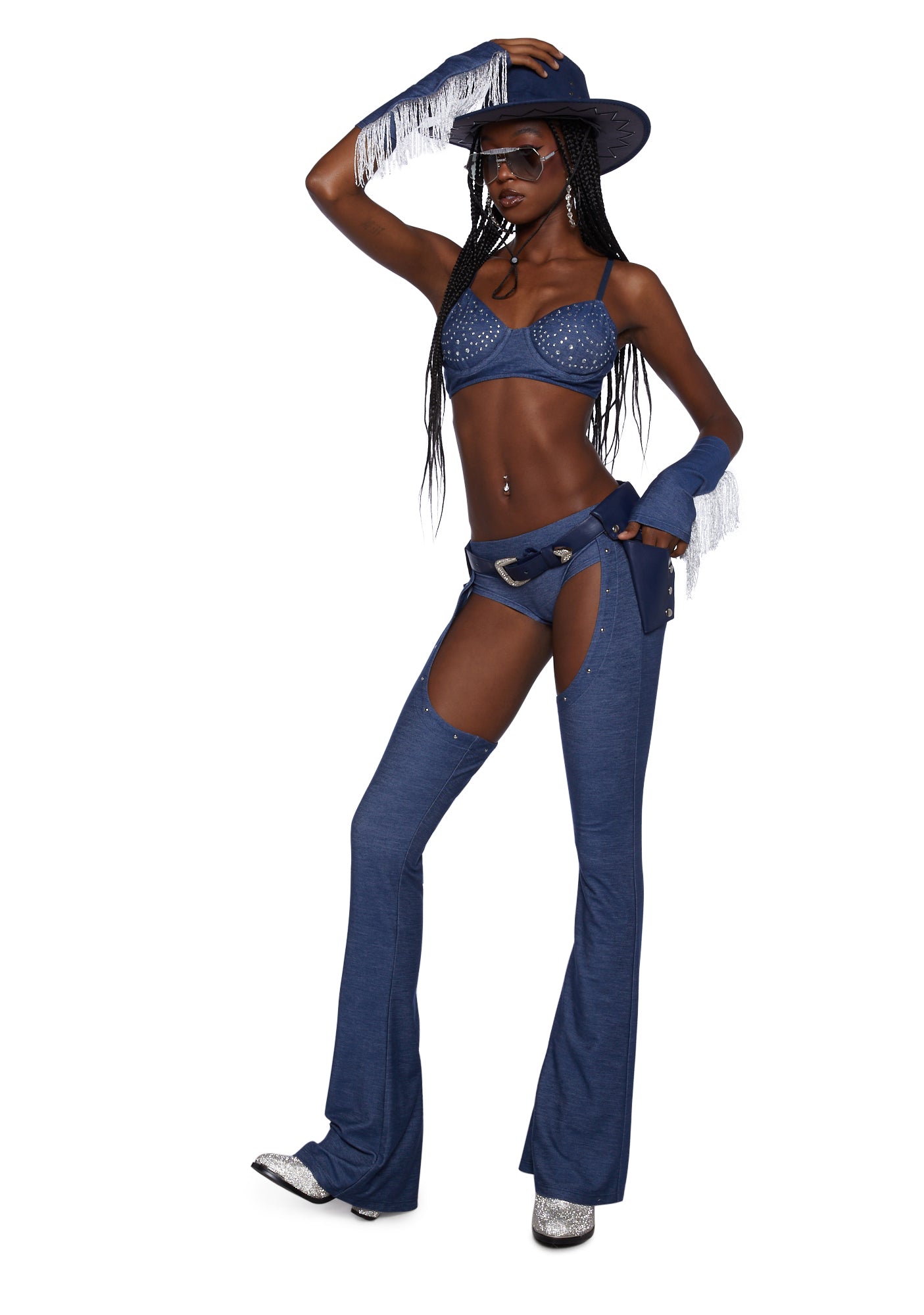 Cowboy woman costume top