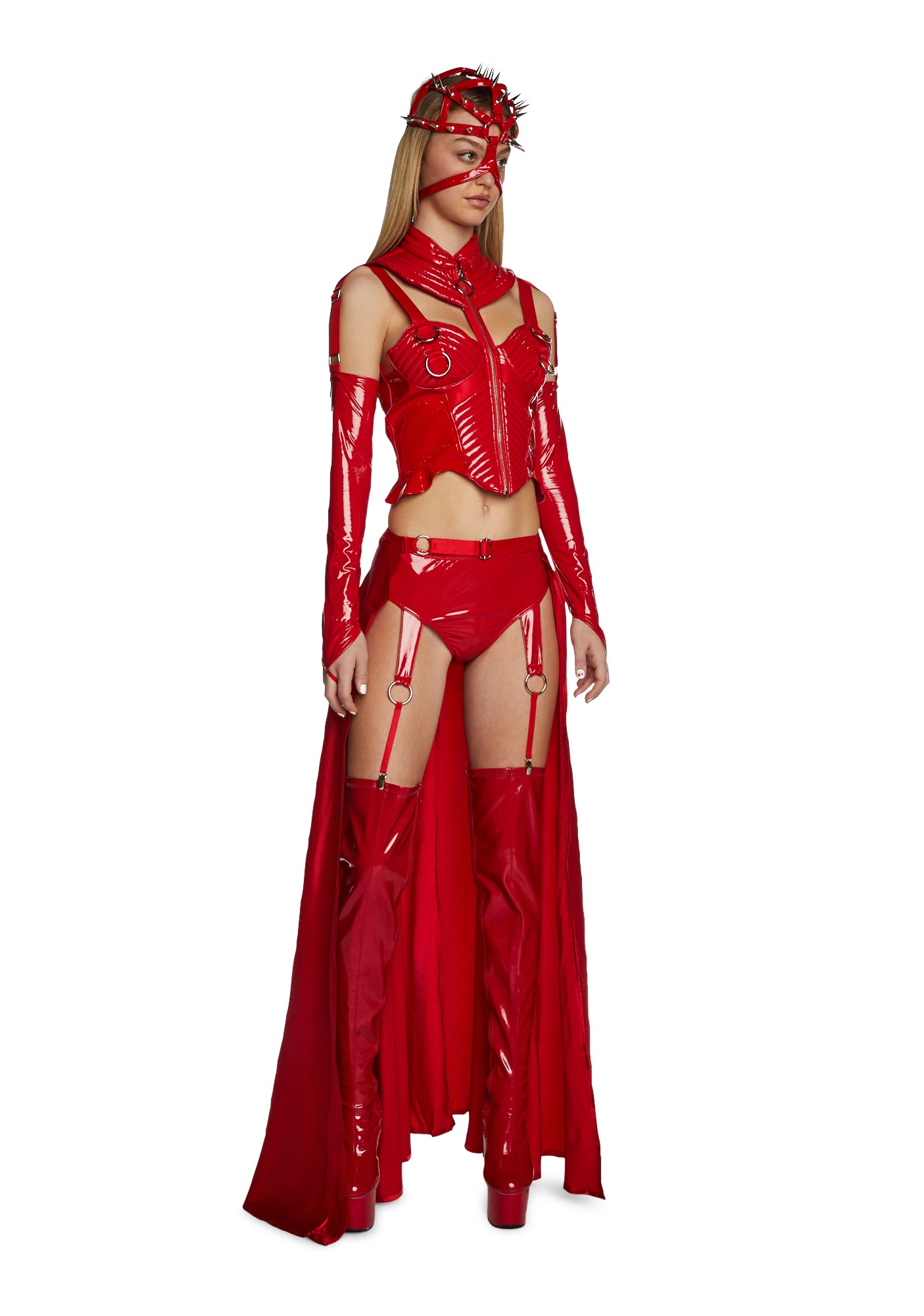 Trickz N' Treatz Padded Vinyl S&M Costume - Red – Dolls Kill