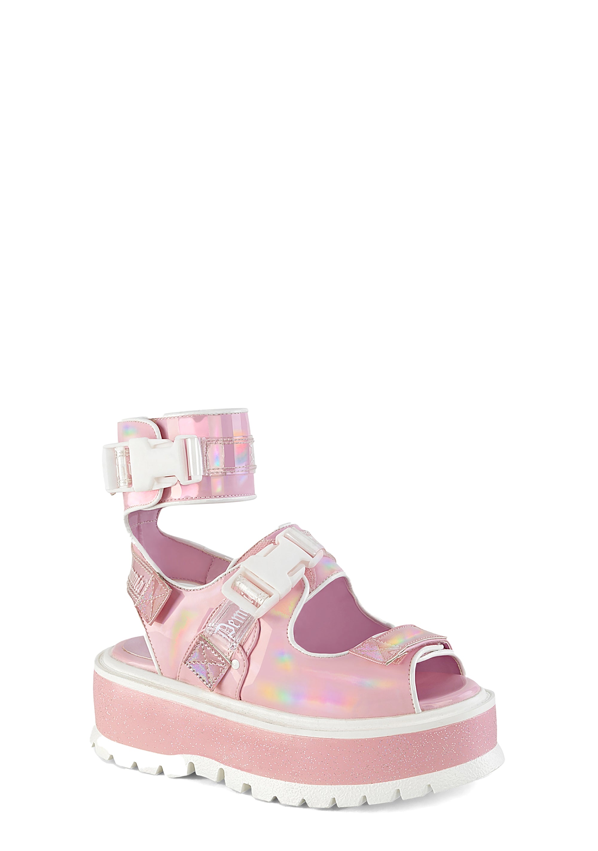 Baby Pink Slacker-15B Platform Sandals - alternate