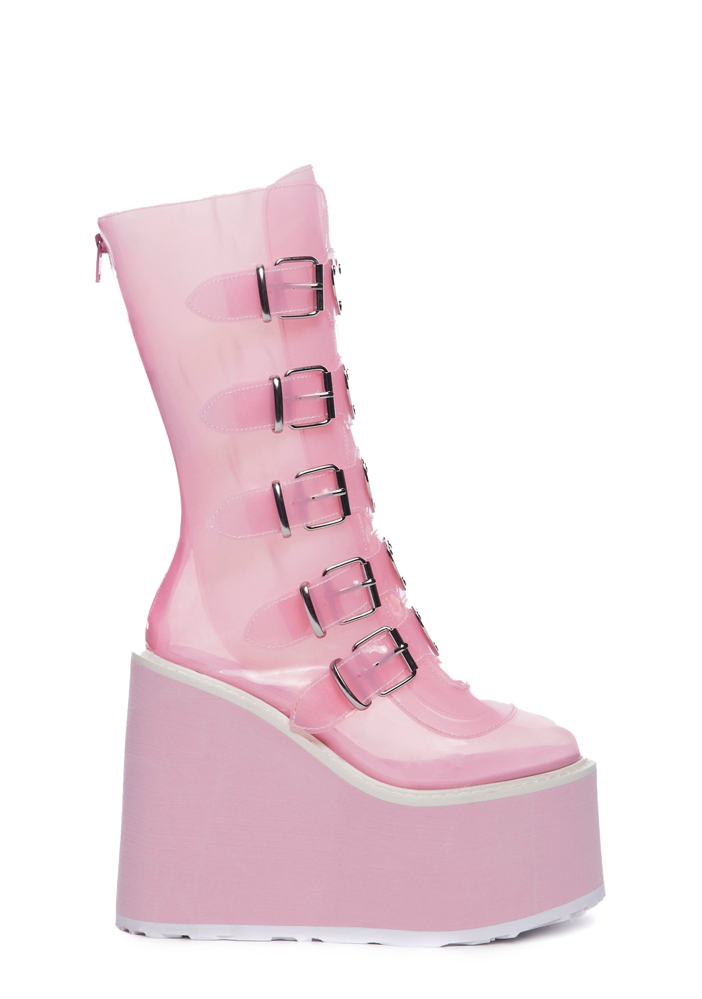 Clear Baby Pink Lovesick Trinity Boots