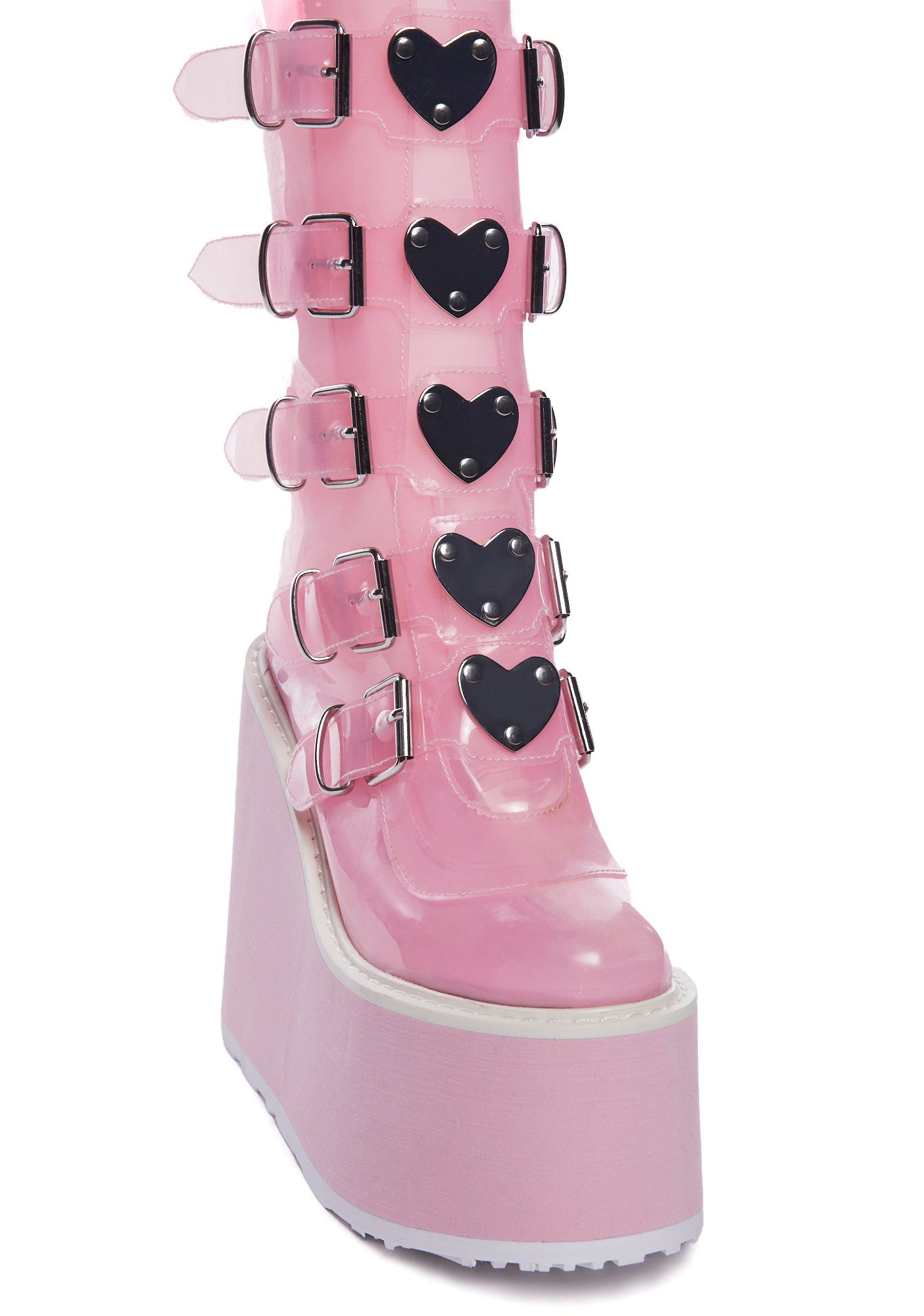 Clear Baby Pink Lovesick Trinity Boots - alternate