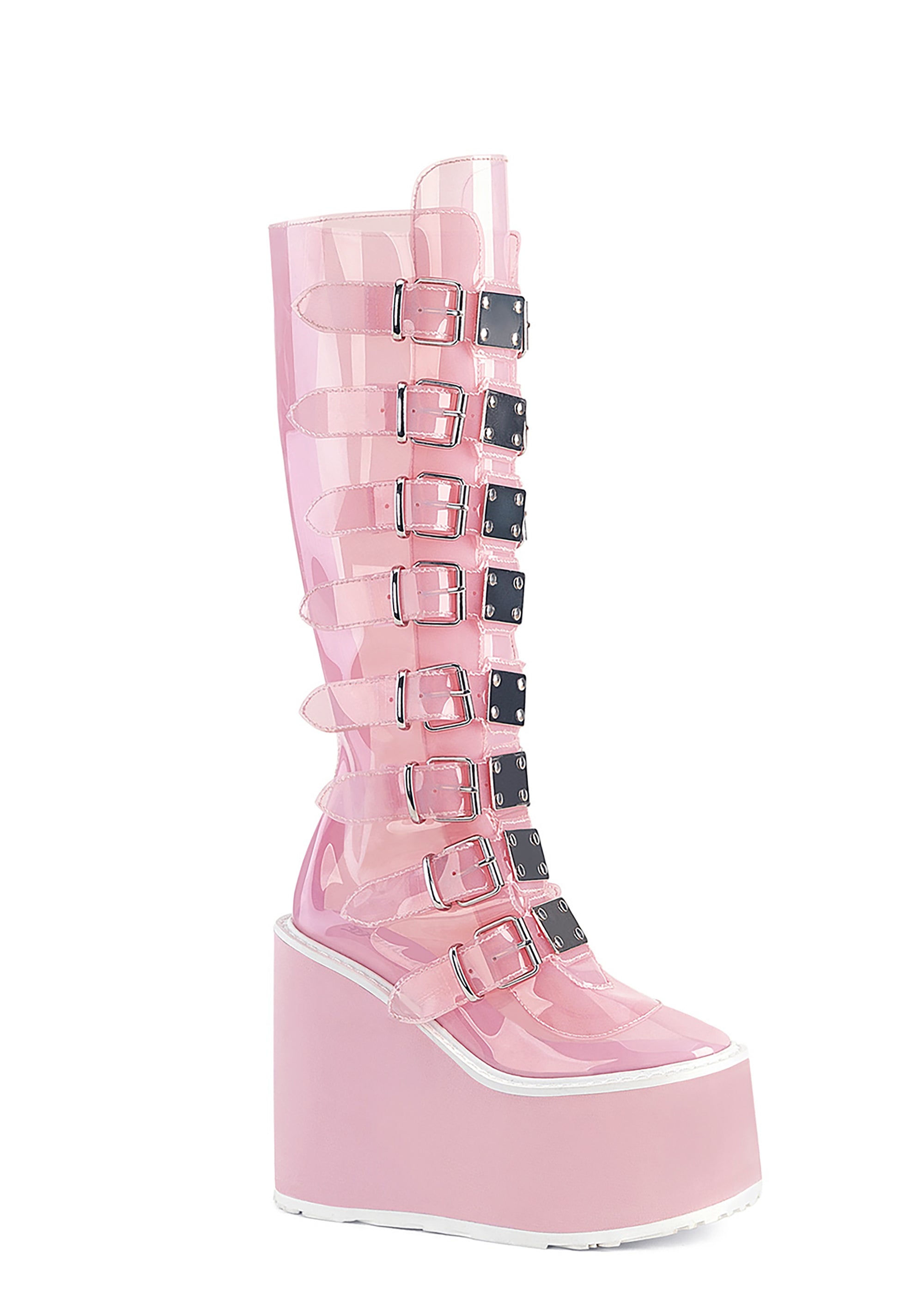 Clear Baby Pink Trinity Boots - alternate