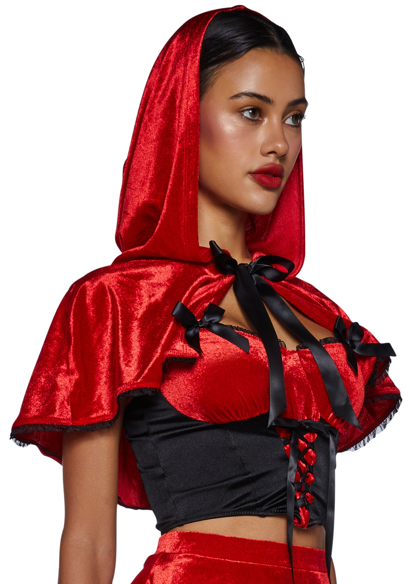 black red riding hood dress Red Riding Hood but make it cute , Some last minute costume inspo for anyone going out this weekend only thing I had to get was the cap and basket. And ofc the couldtume couldnt be completed