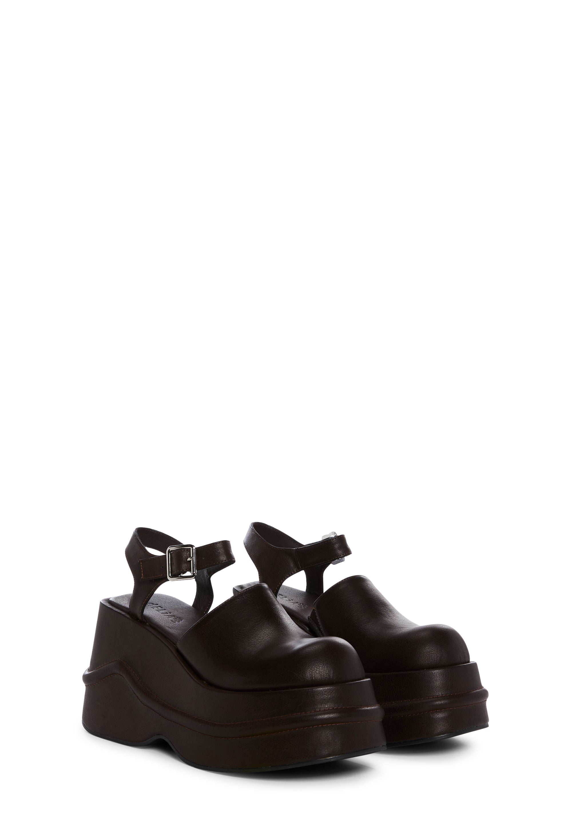 Catching Flights Platform Mules - Brown