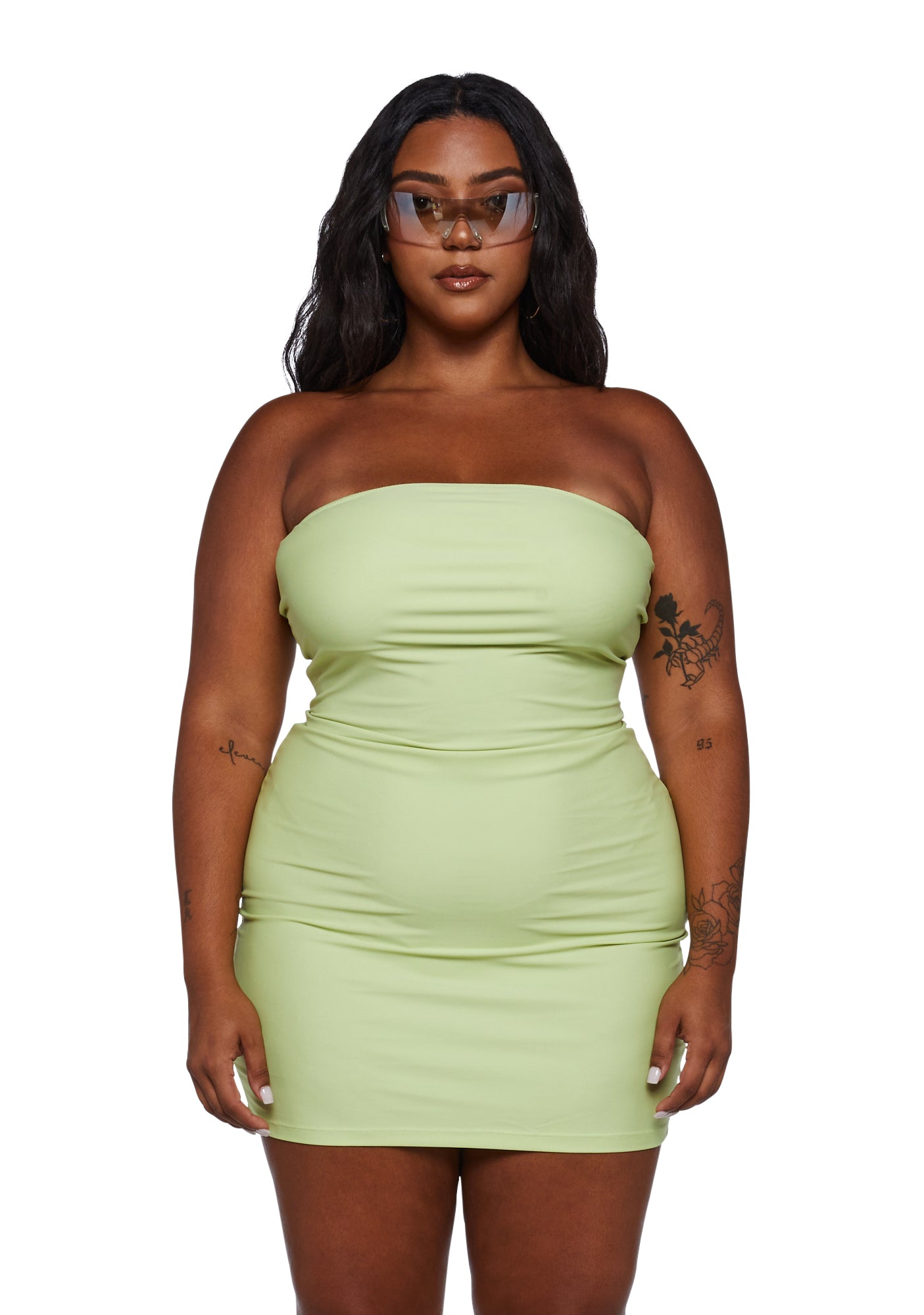 Poster Grl Plus Size Tube Mini Bodycon Dress