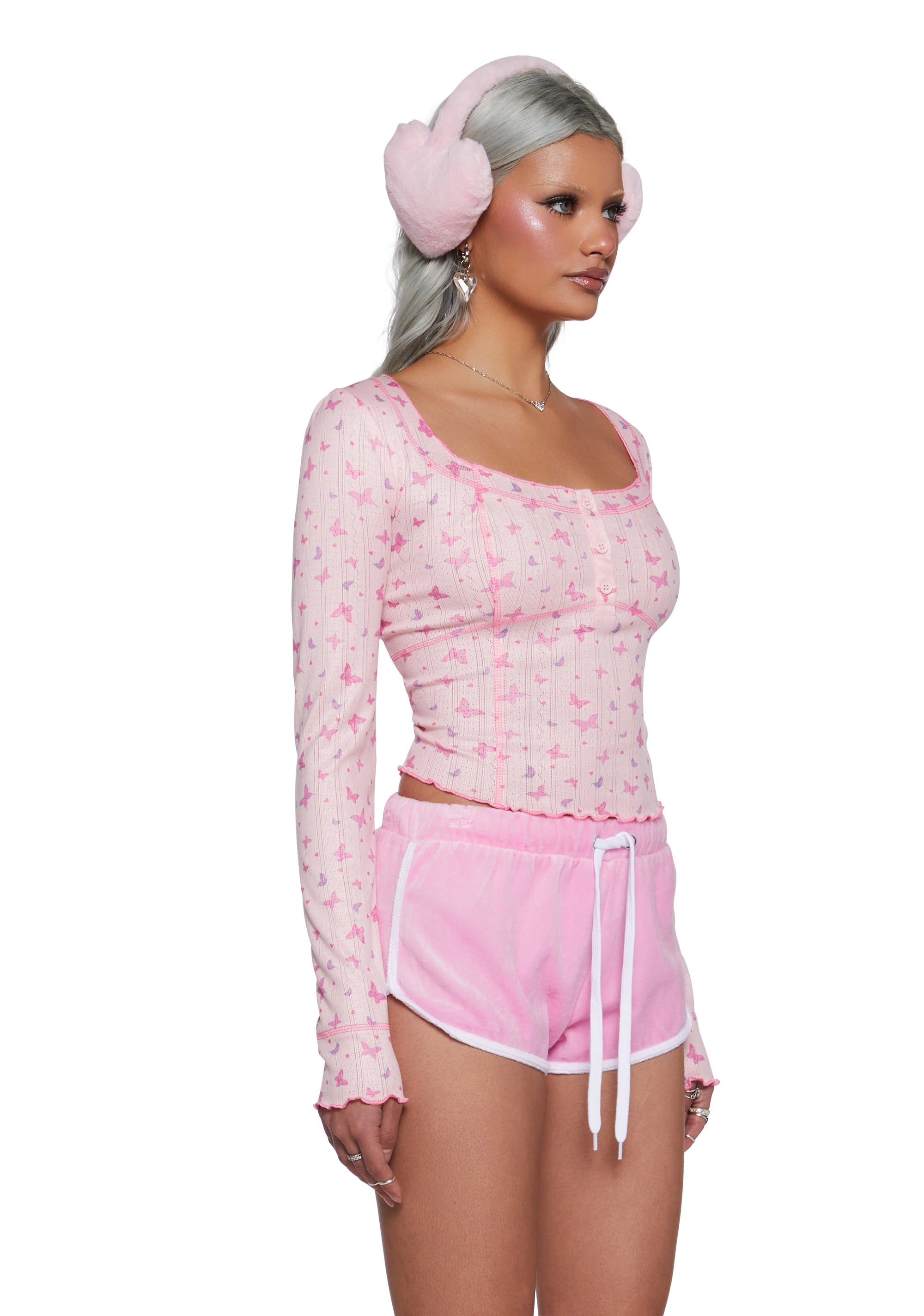 She's A Legacy Pointelle Long Sleeve Top