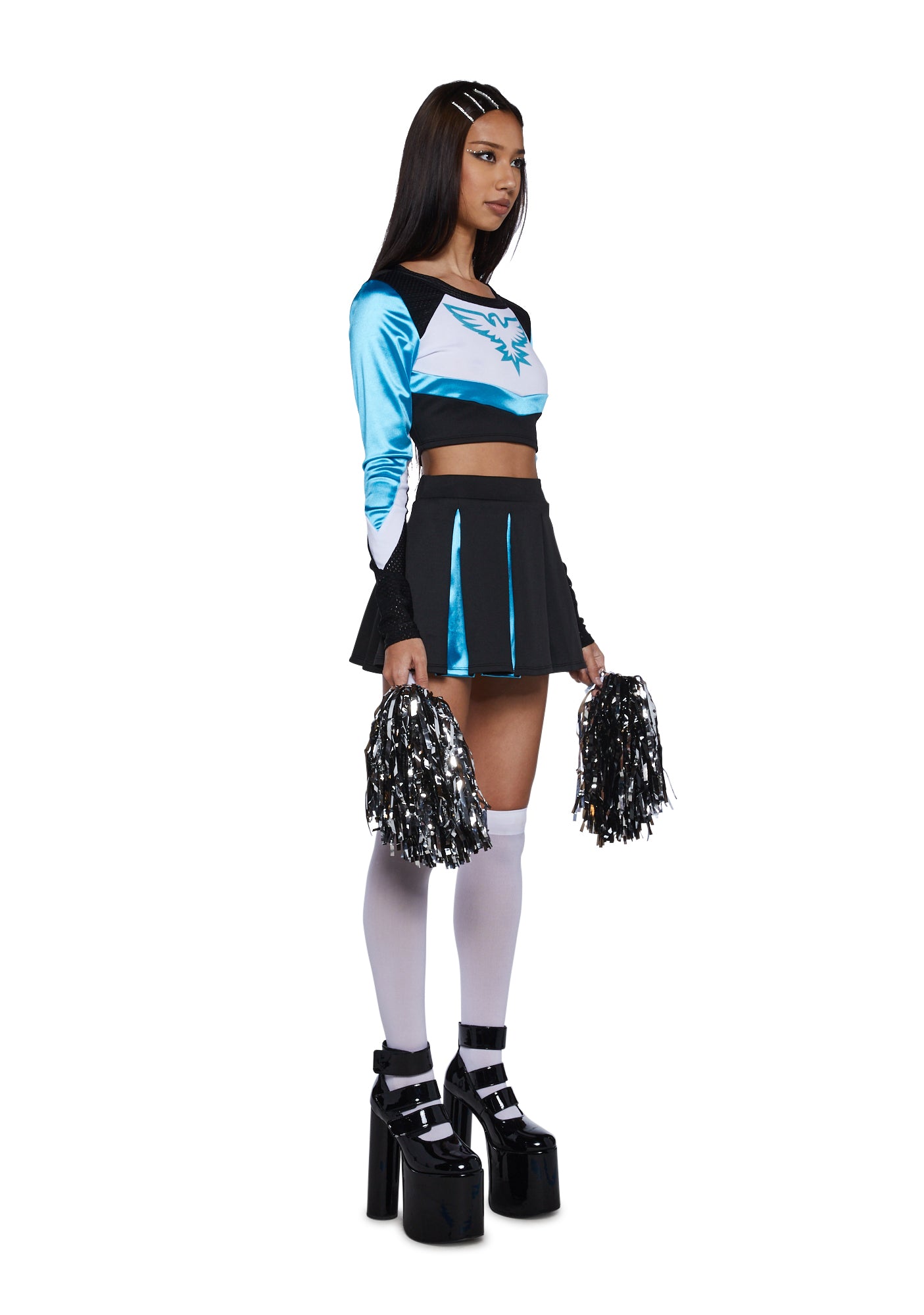 Euphoria Cheerleading Costume - Blue/Black – Dolls Kill