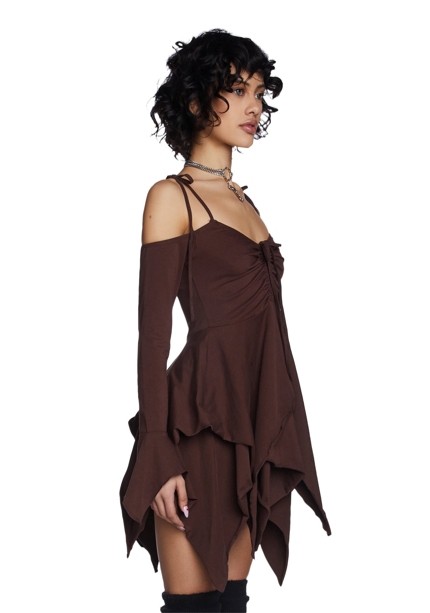 F is For Fairies Handkerchief Dress - Brown