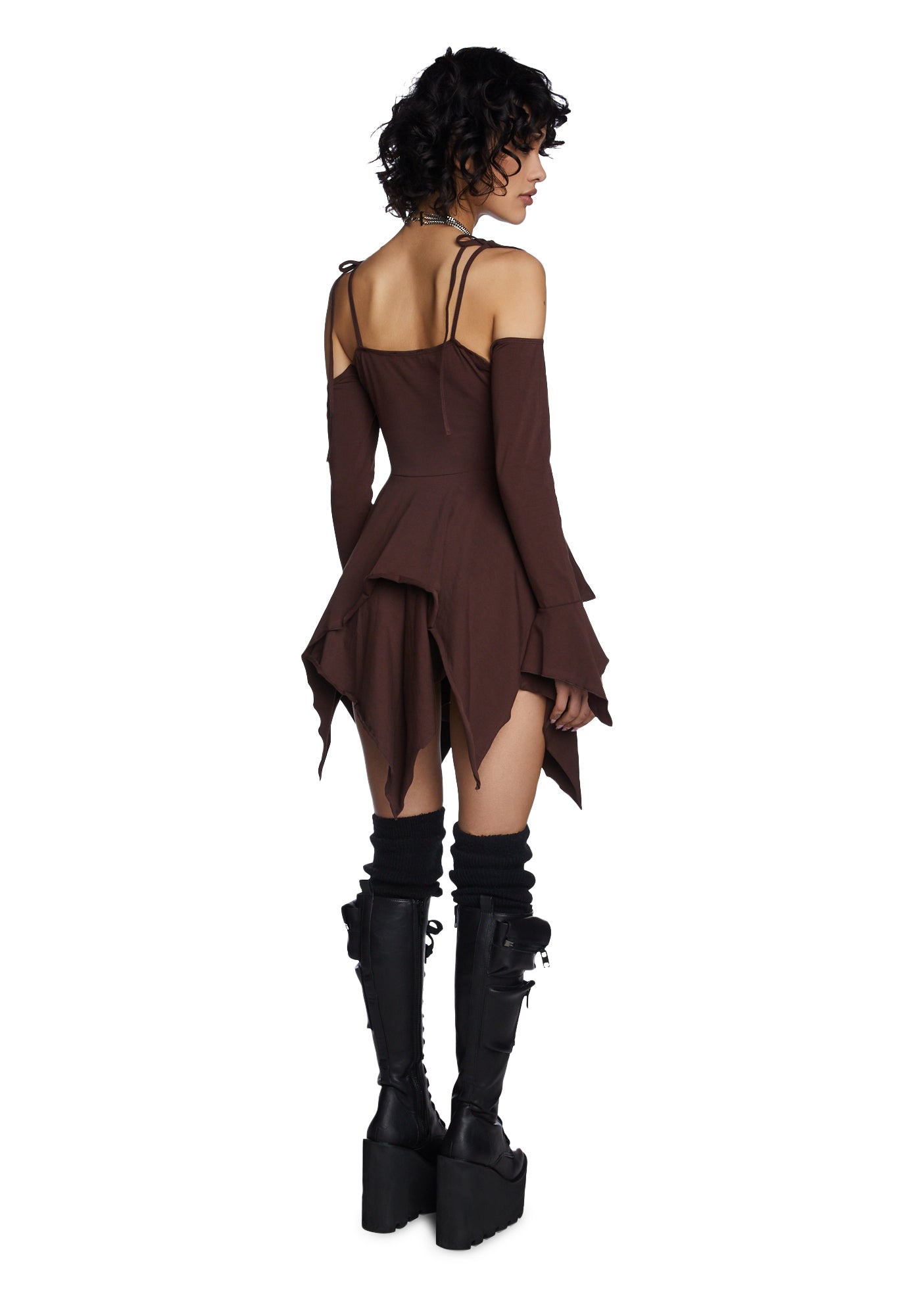 F is For Fairies Handkerchief Dress - Brown