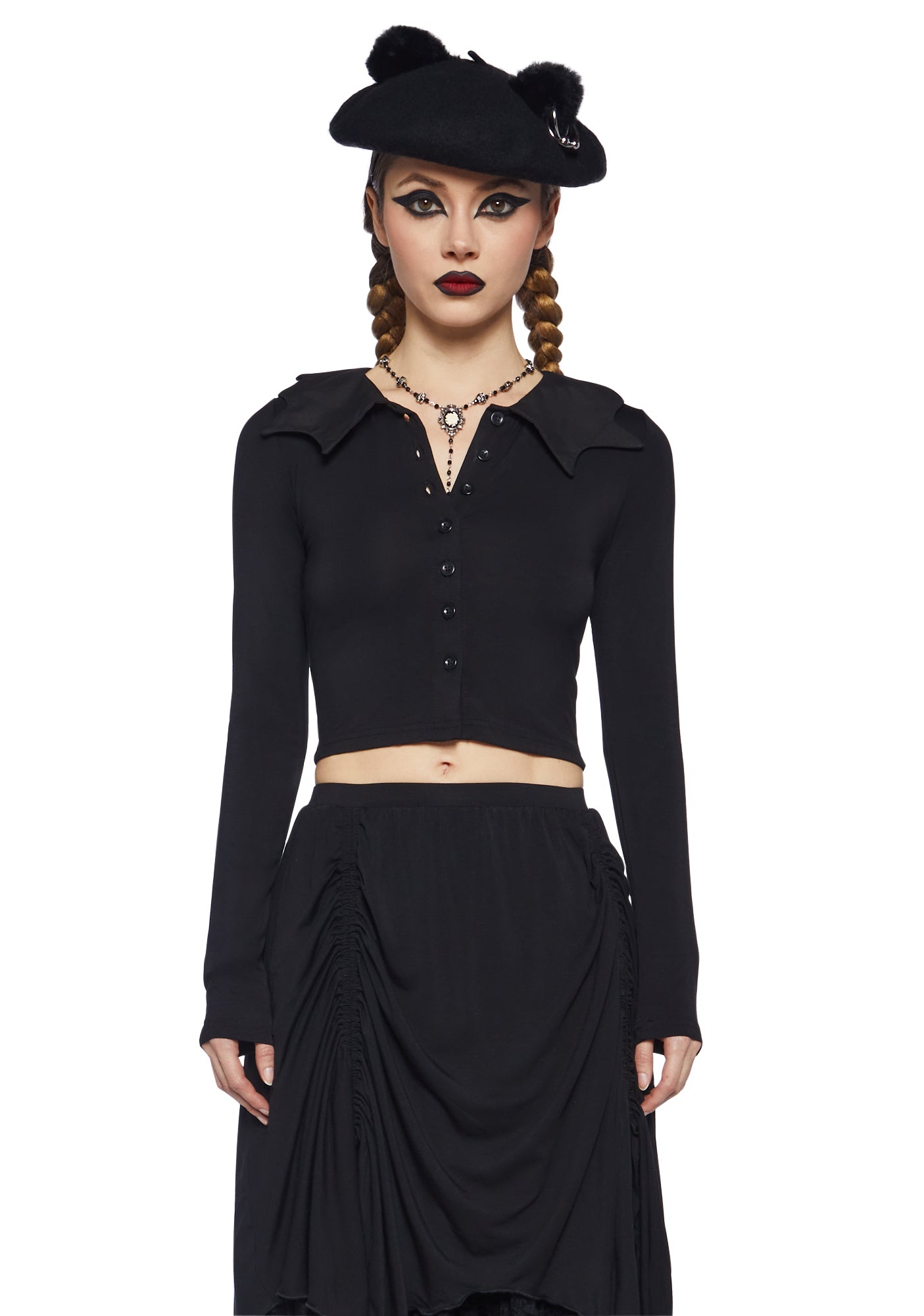 Just Wing It Collared Top The Grave Girls,New Products : American Fashion Style Bags On Sale Just Wing It Collared Top The Grave Girls,New Products : American Fashion Style Bags On Sale
