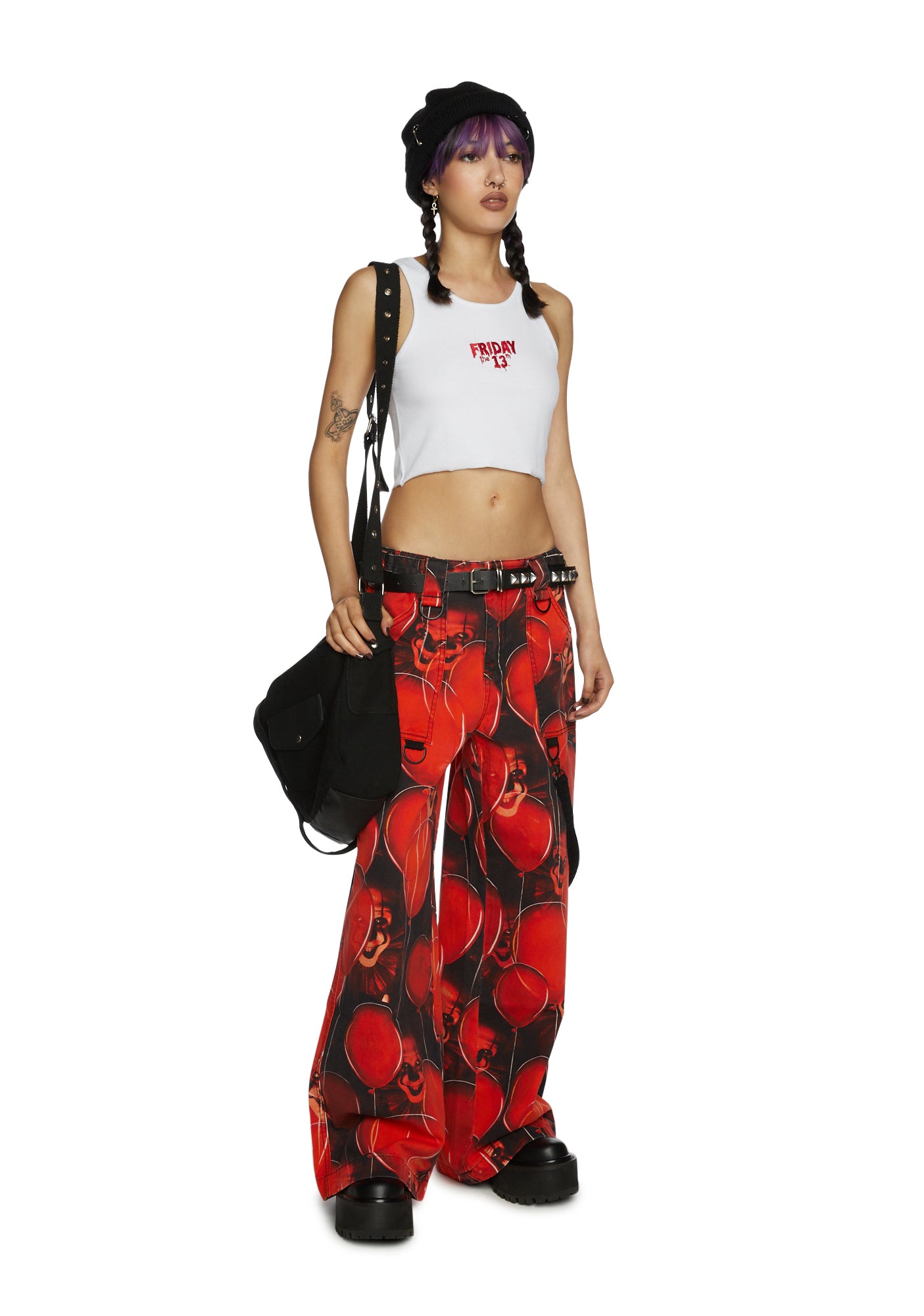 DollsKill 13日の金曜日 ジェイソン y2k バギー カーゴ デニム DollsKill 13日の金曜日 ジェイソン y2k バギー カーゴ デニム