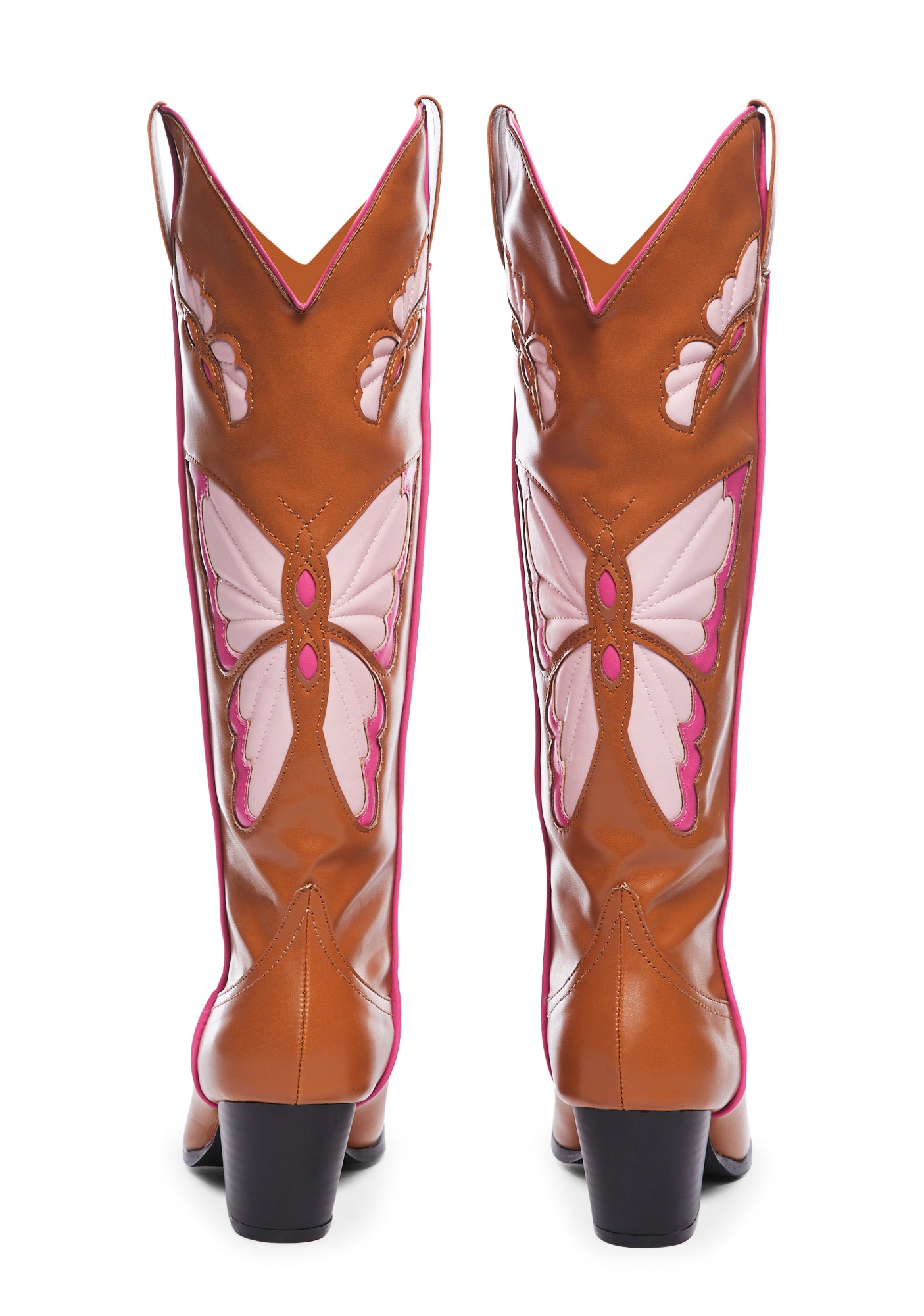 Lemon Drop by Privileged Vegan Leather Butterfly Heeled Cowboy
