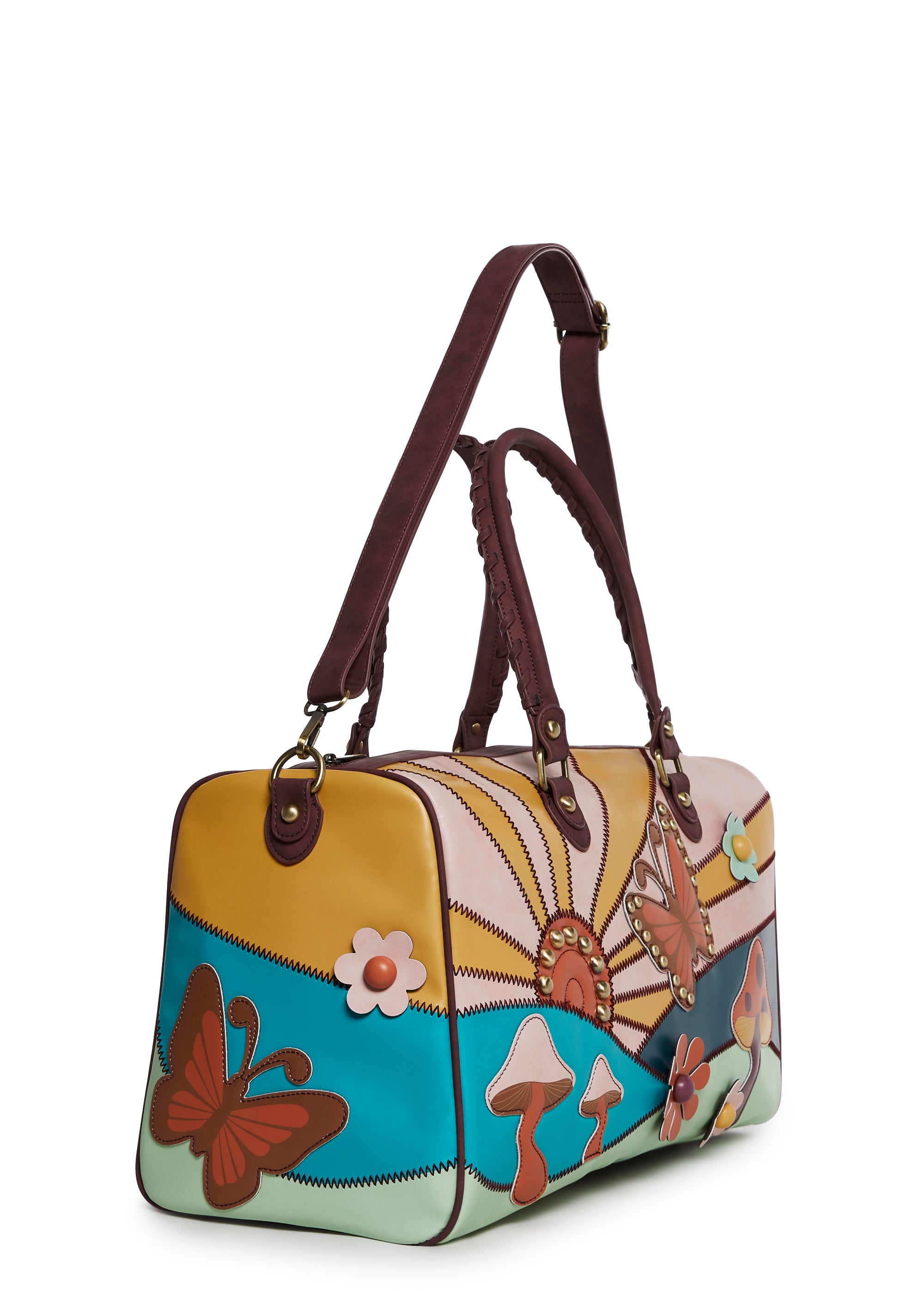 ダンケルク DUNKIRK 映画 ノベルティグッズ オリジナルバッグ Current Mood Floral Mushroom Weekender Vegan Leather Bag – Dolls Kill