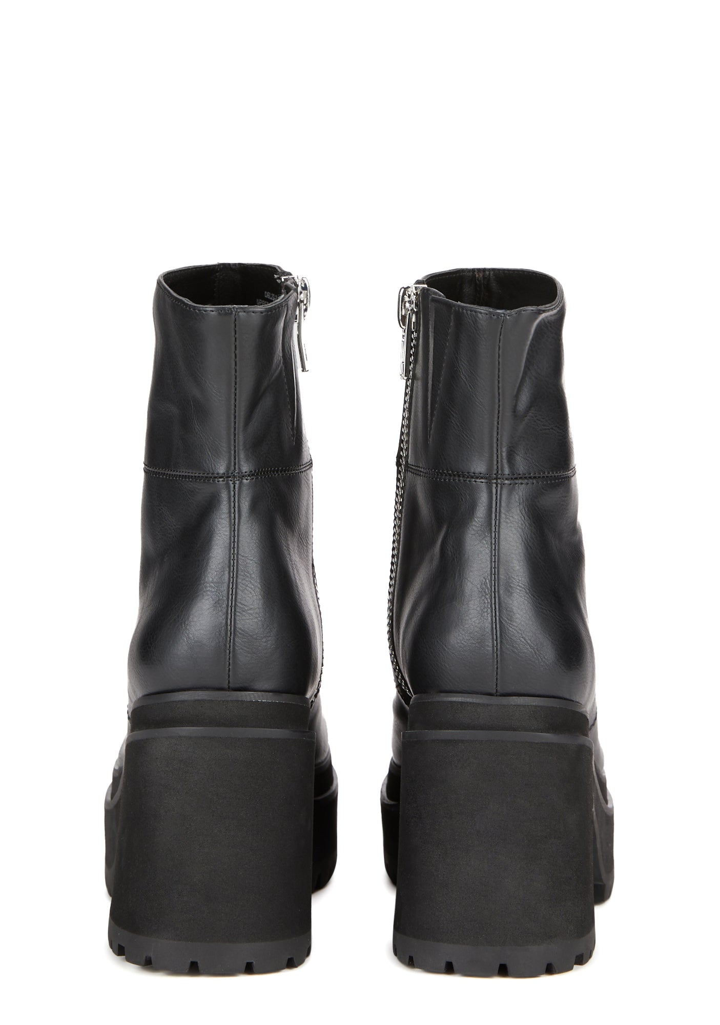 Delia's by Dolls Kill Faux Leather Platform Ankle Boots Black