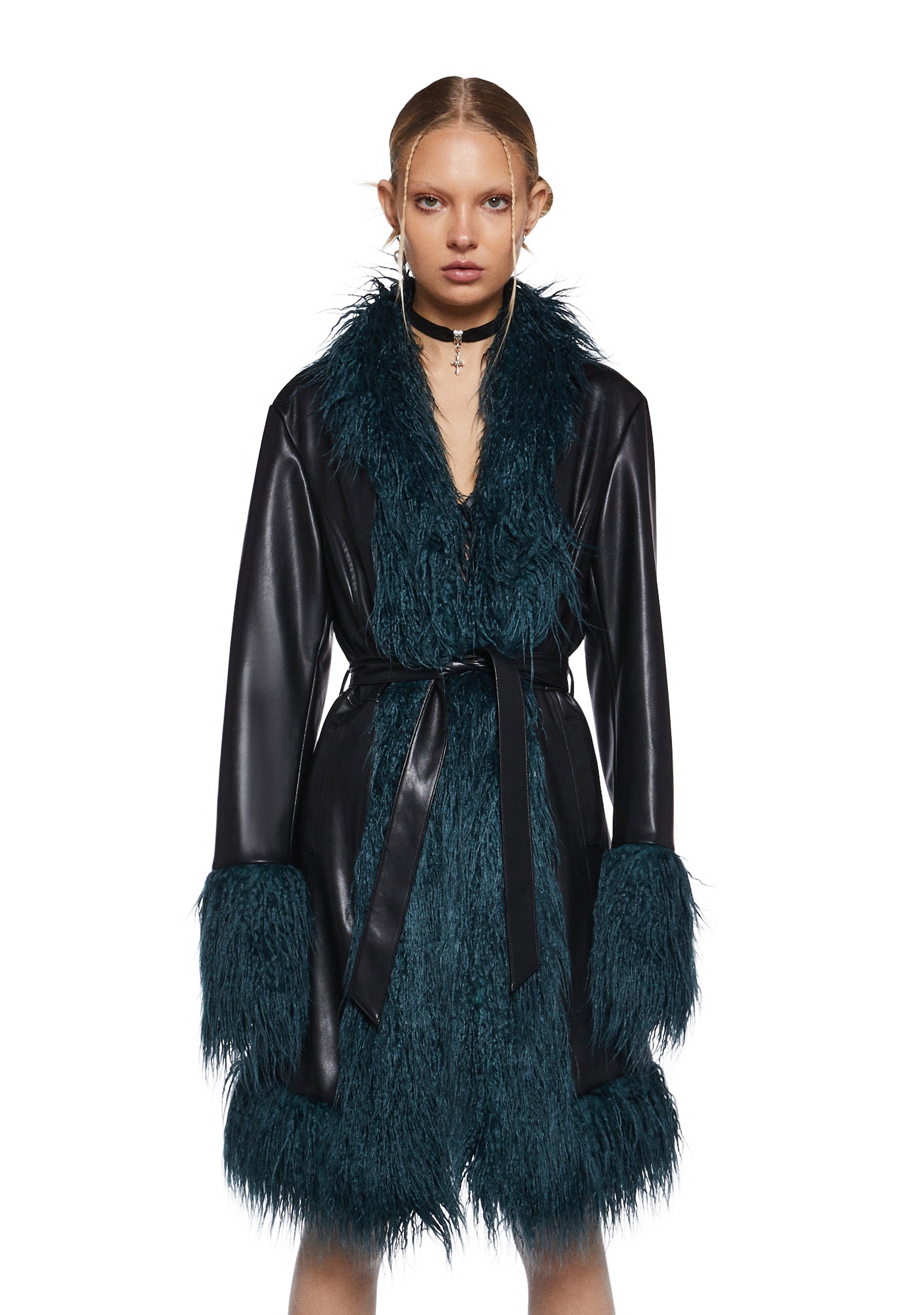 Delia's Faux Fur Coat - Black – Dolls Kill