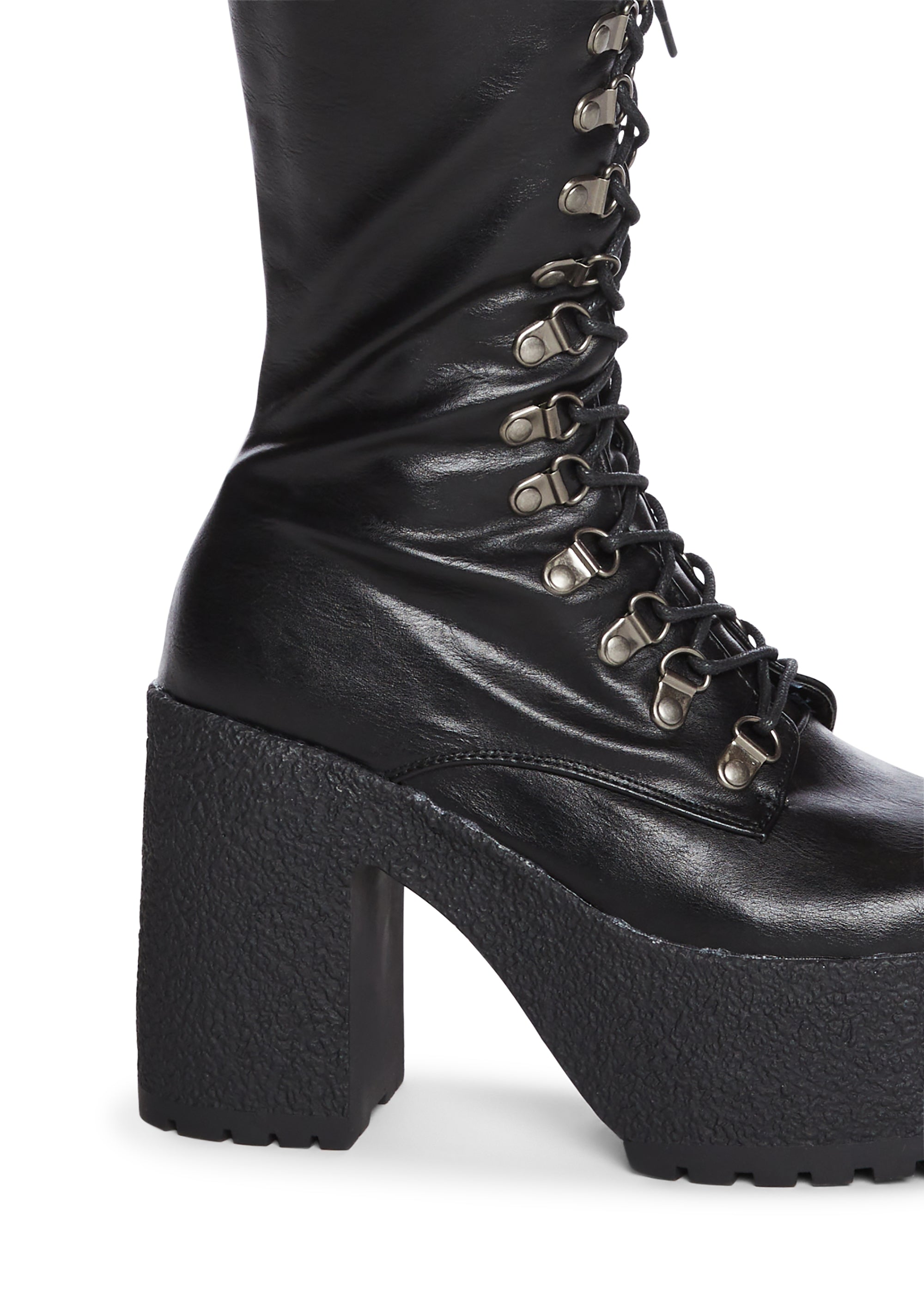 Chunky platform lace up boots sales