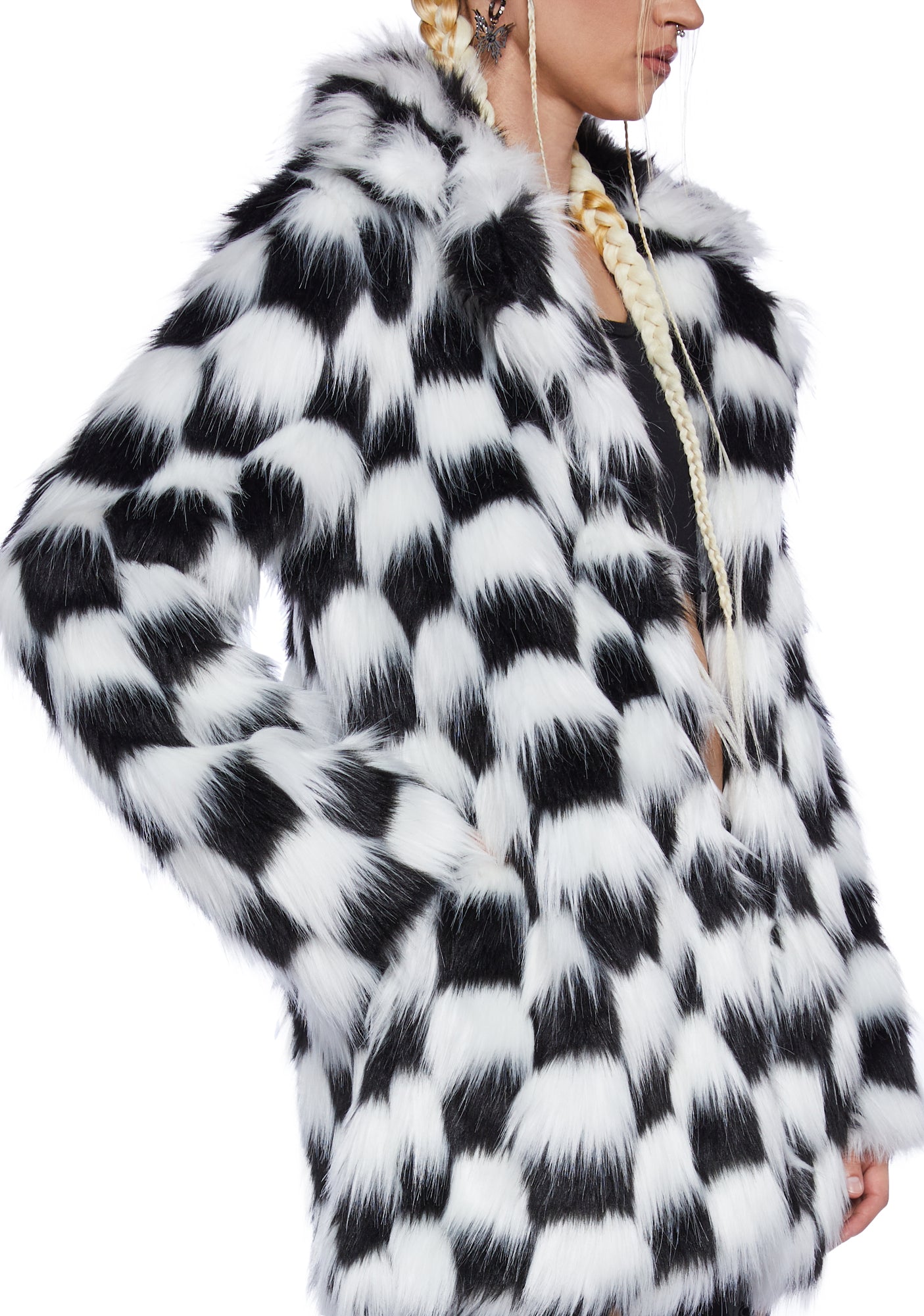 ジャケット・アウター Murder license mods coat fur coat emo This Full Length Trench Coat in Black Heavy PVC with Cotton