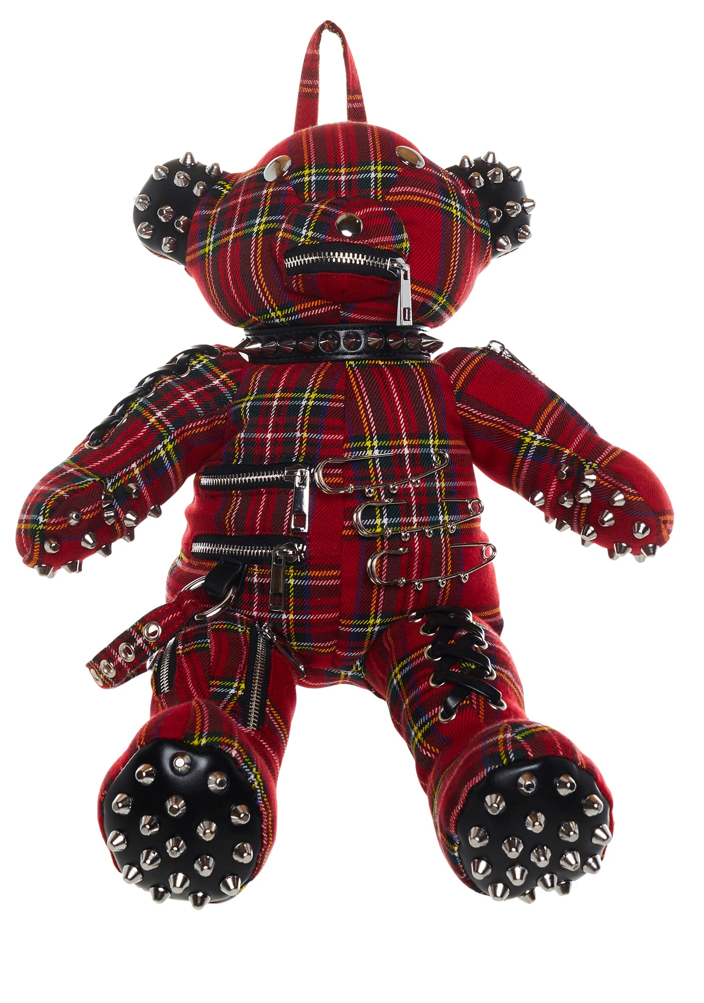 【再入荷】 Plaid Mood Current Studded Dolls – Red - Backpack Bear Teddy バッグ