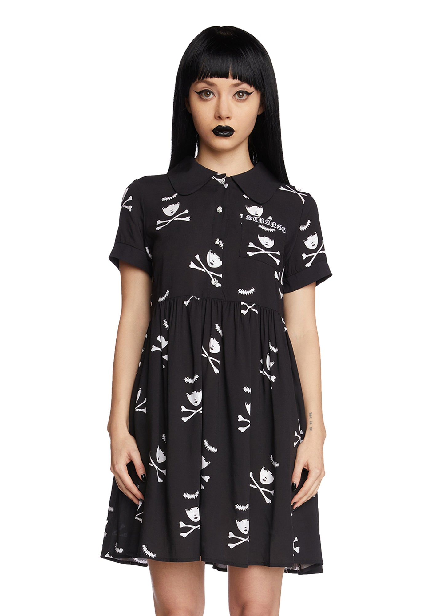 Death Becomes You Shirt Dress Dolls Kill x Emily The Strange,New Products : American Fashion Style Bags On Sale