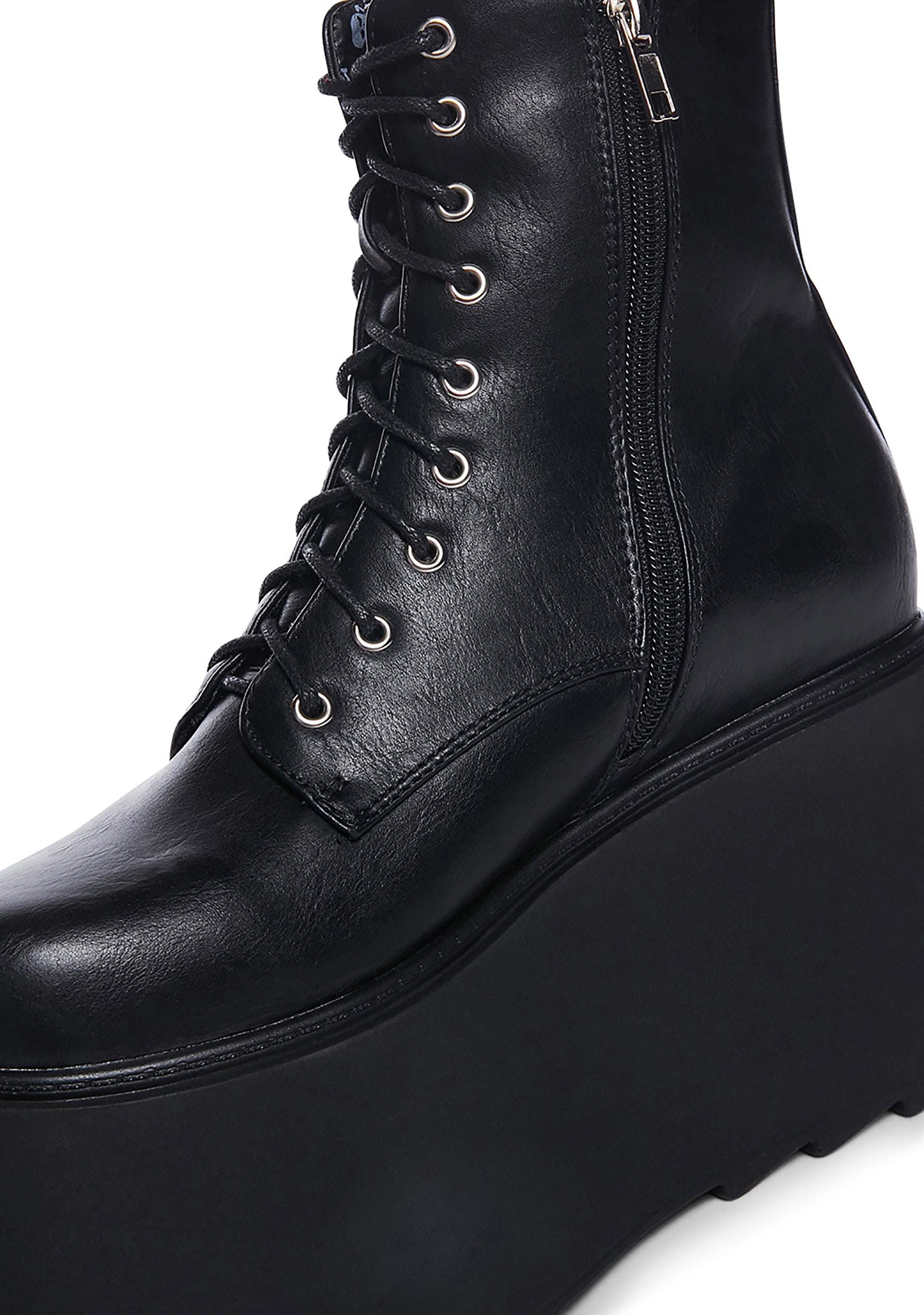 Wedge combat boots sales