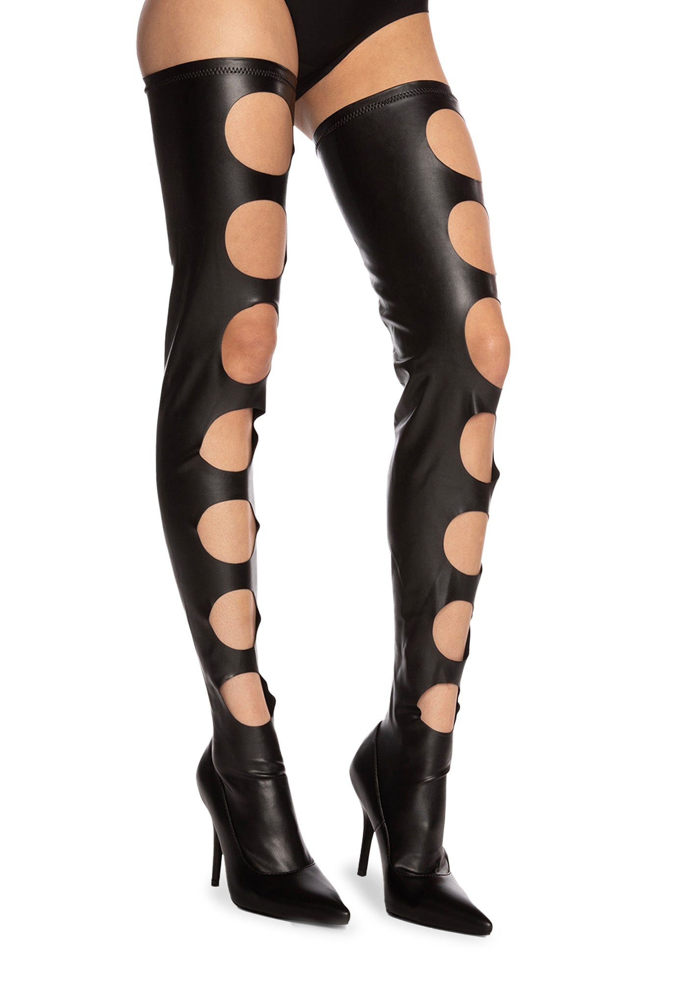 Cut out thigh high boots store