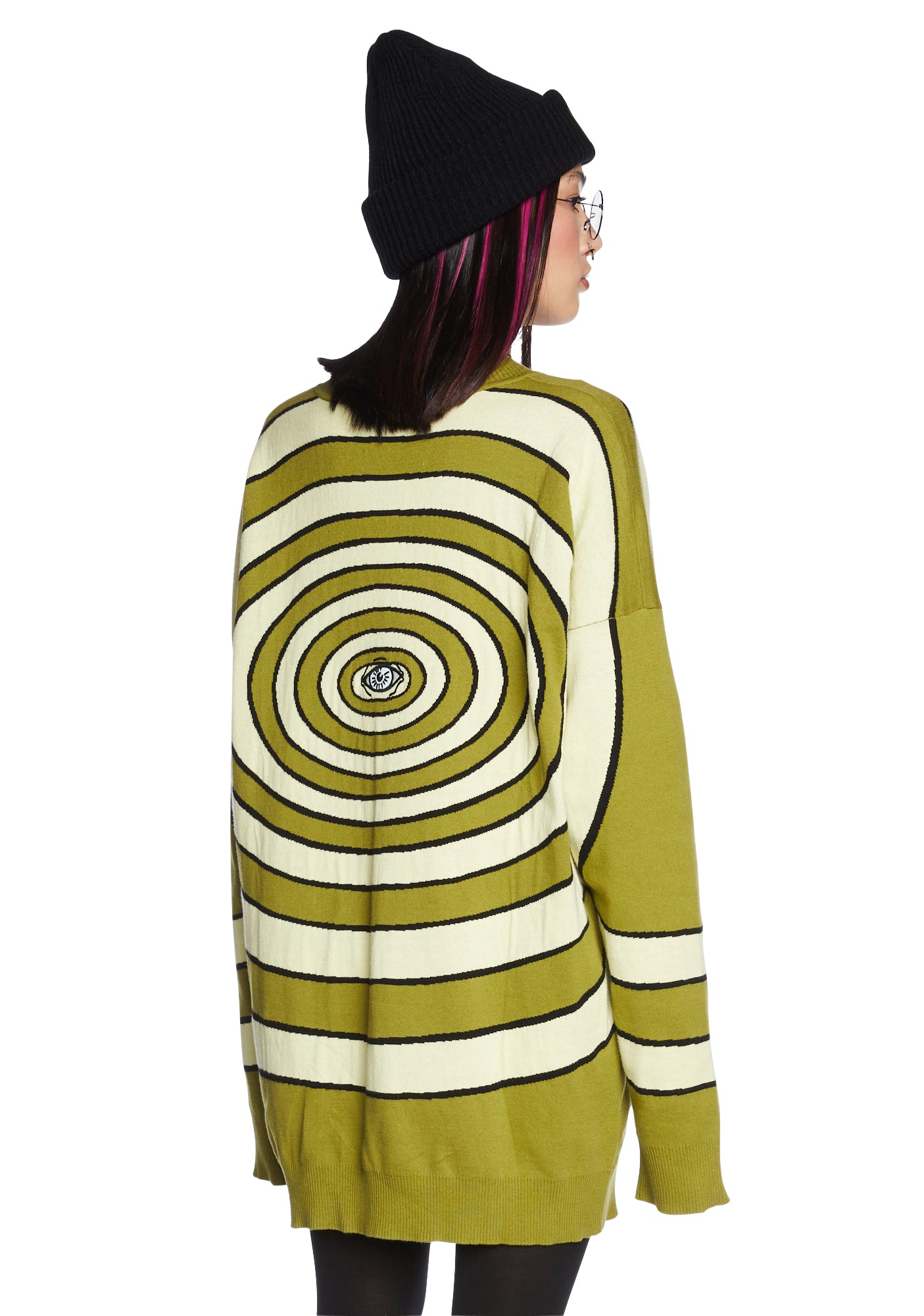 Dolls Kill x Daria Sick Sad World Intarsia Oversized Knit Sweater Multi