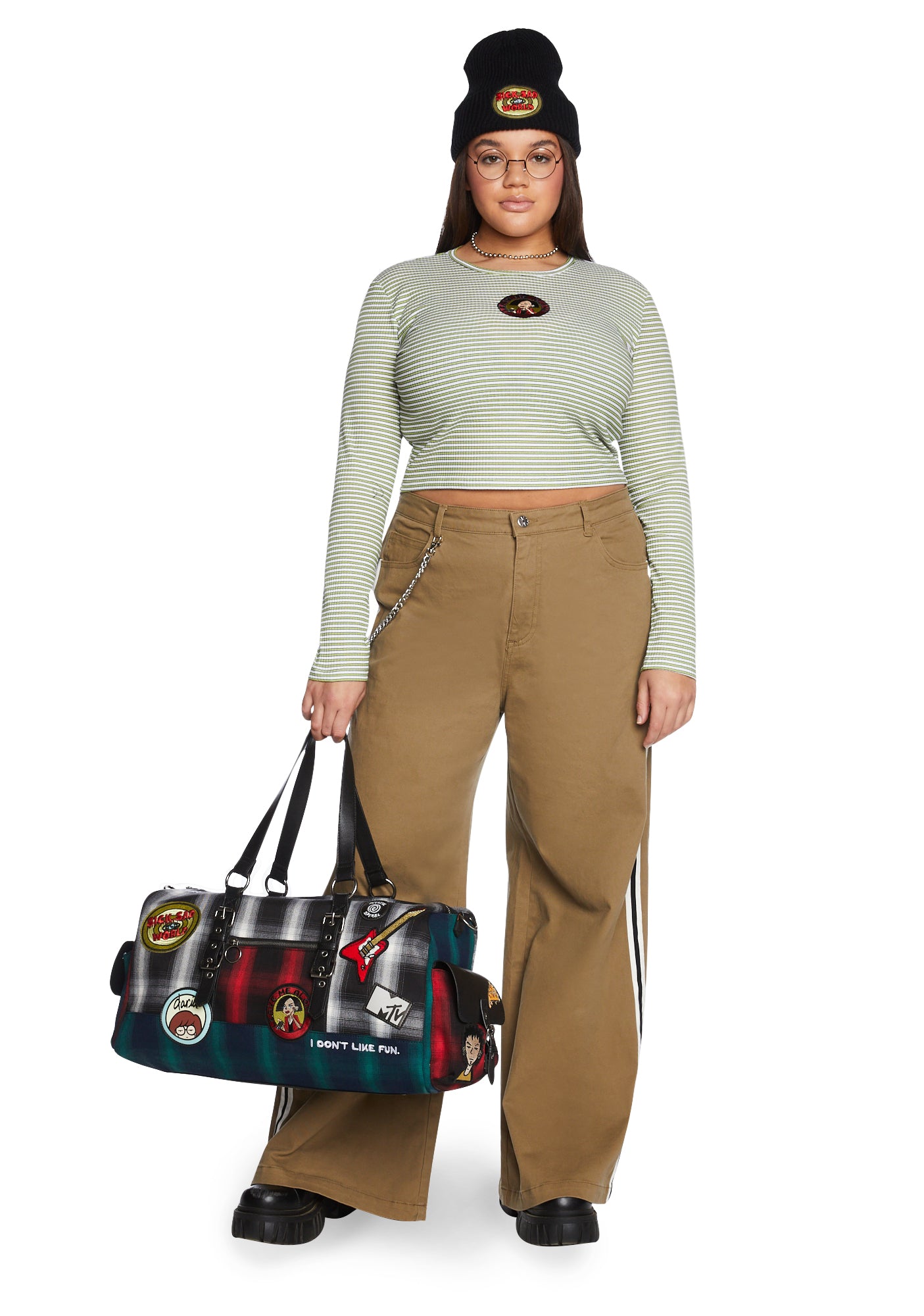 Plus Jane´s Addiction Striped Tee Dolls Kill x Daria,New Products : American Fashion Style Bags On Sale