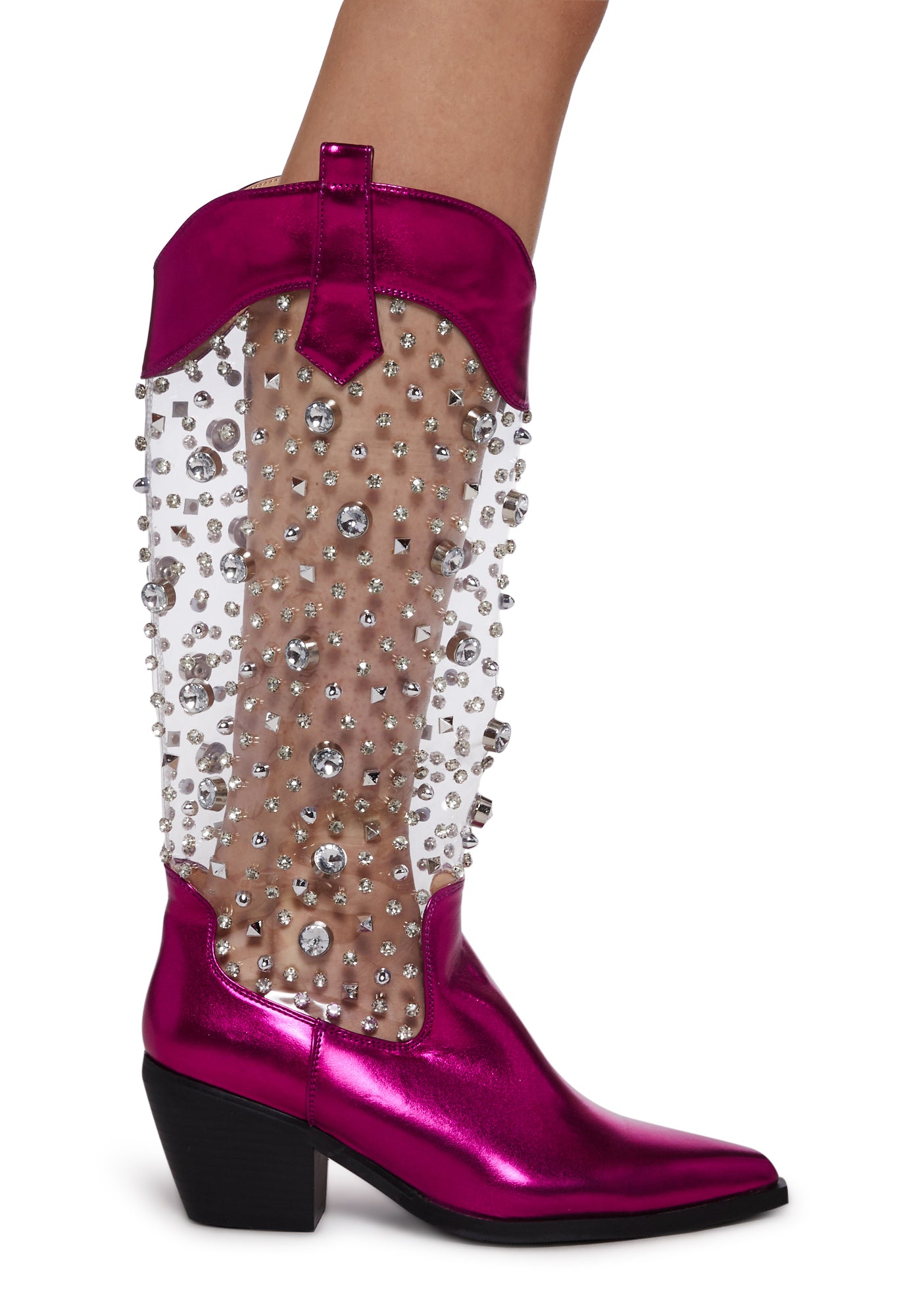 pink heel boots